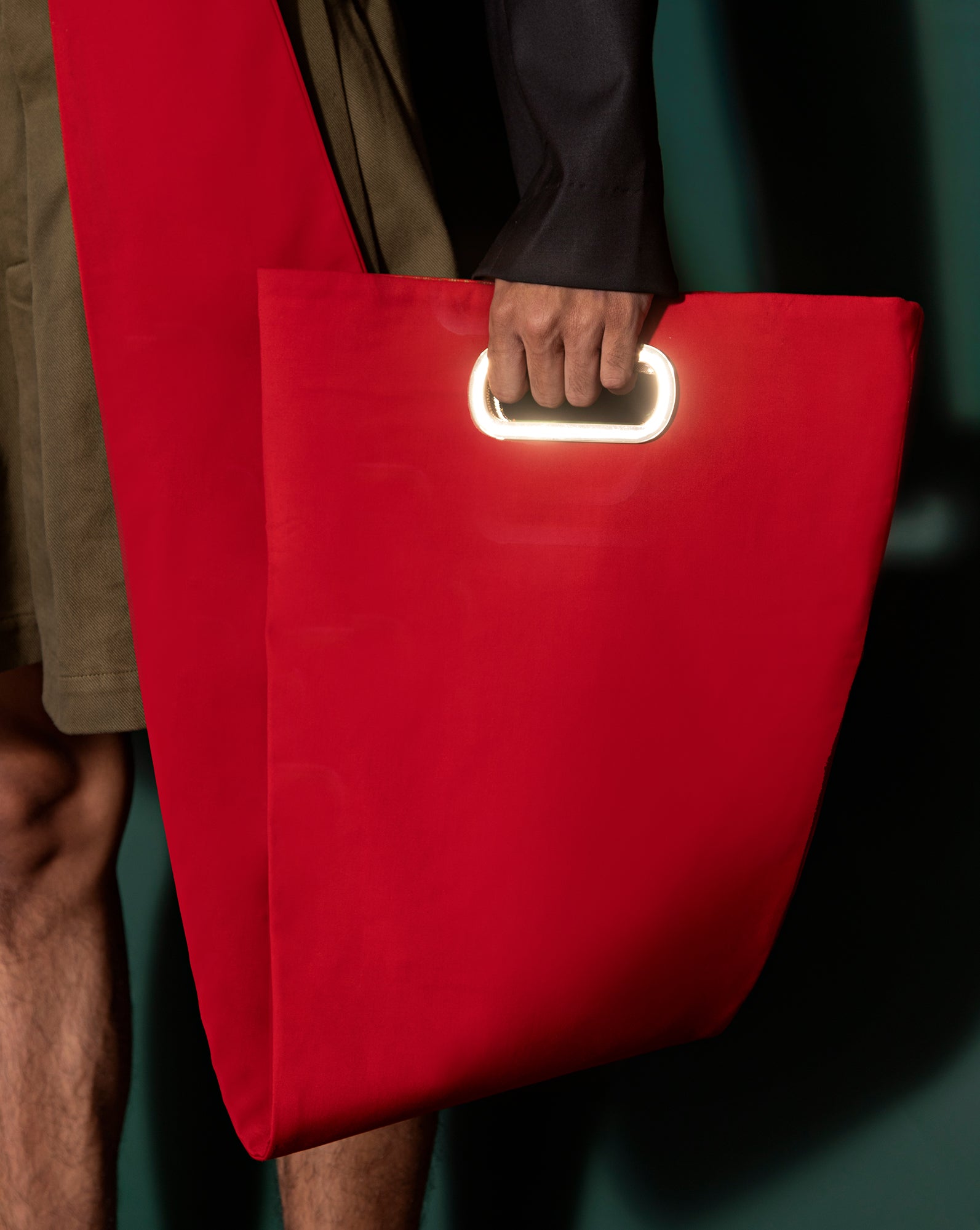 Kemeja Bahu (Black) //Tie Bag (Red)