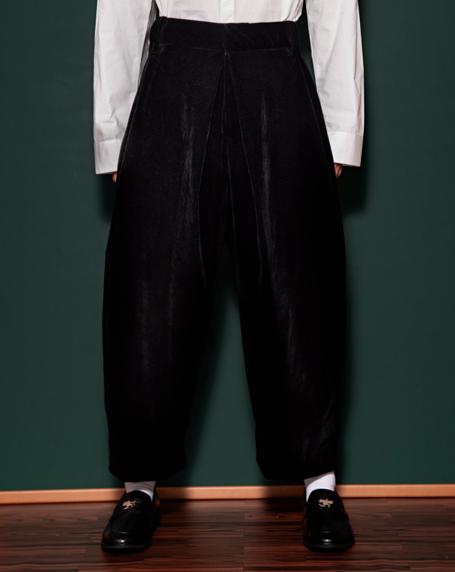 Kemeja Cekak Malaya (White) // Lobak Pants (Velvet)