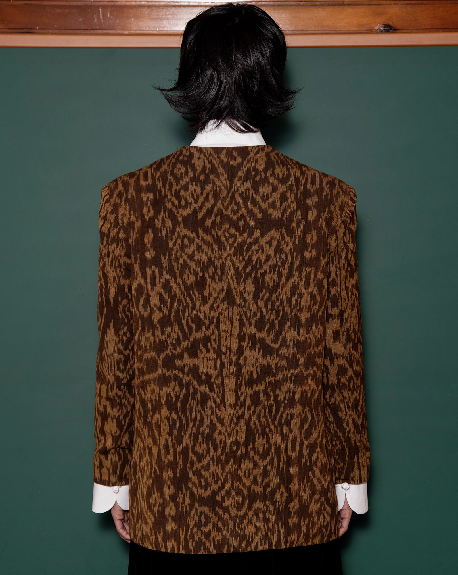 Blazer Pankou Ikat (Brown)