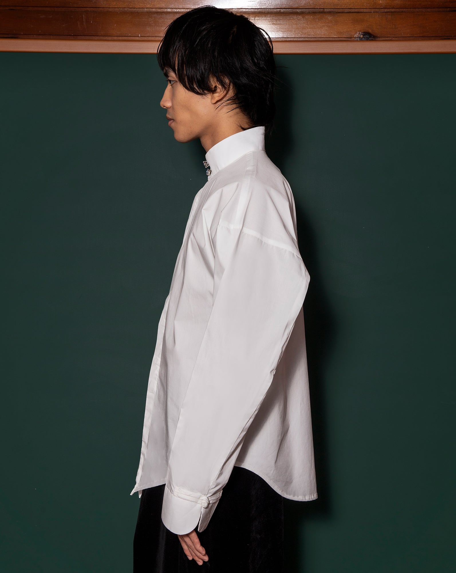 Kemeja Cekak Malaya (White) // Lobak Pants (Velvet)