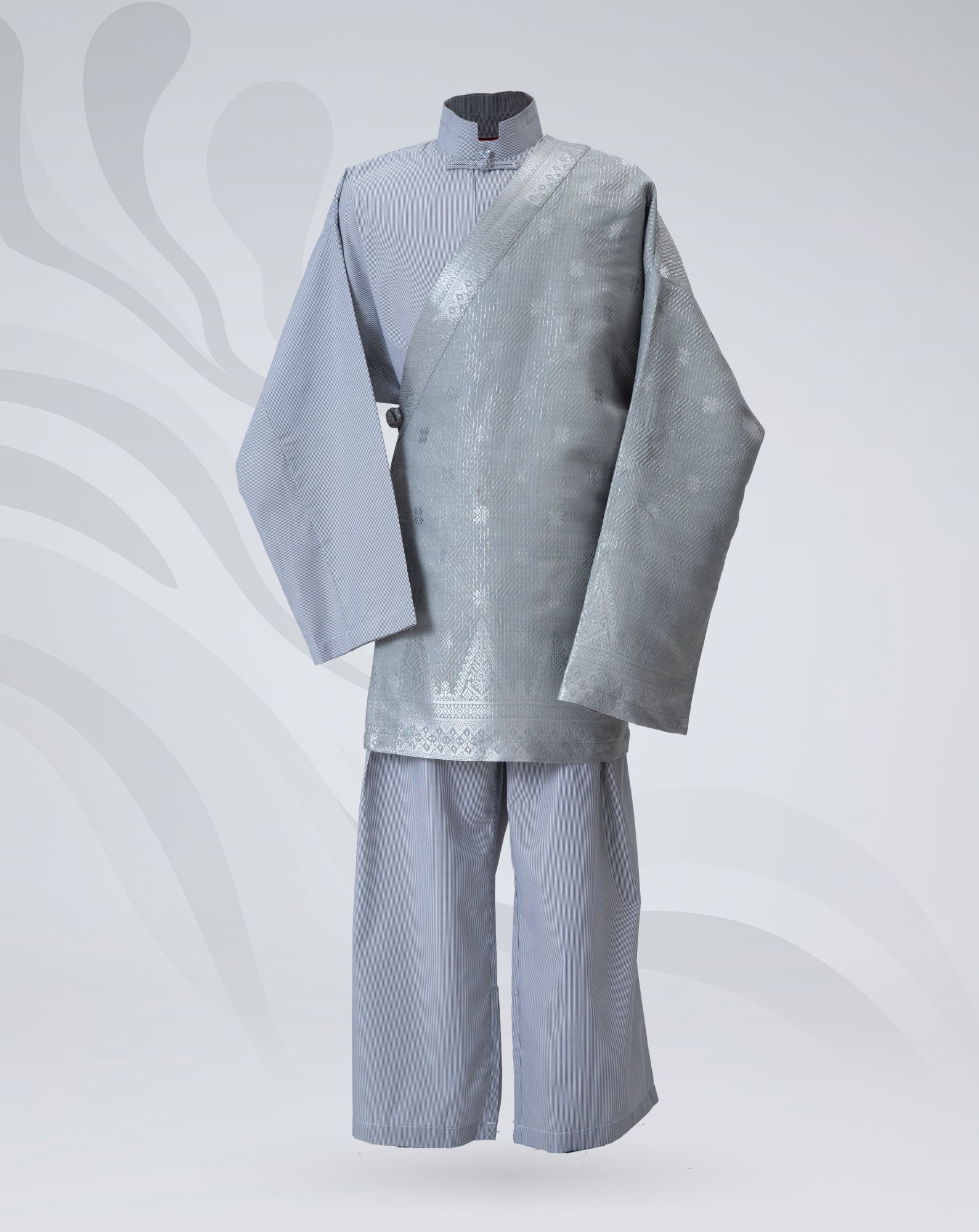 Baju Malaysia (Black Pinstripe)