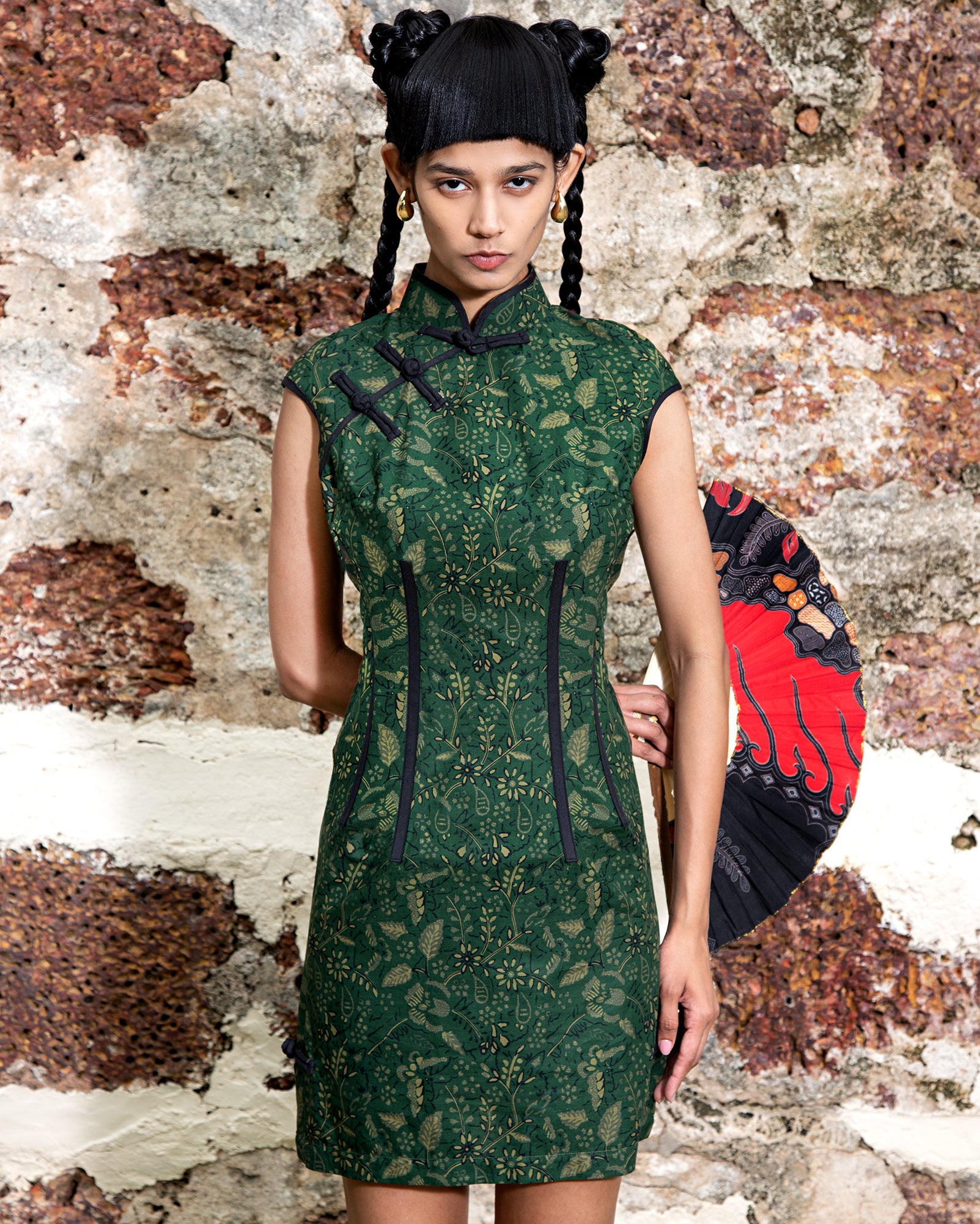 Cheongsam Corset (Forest Batik)