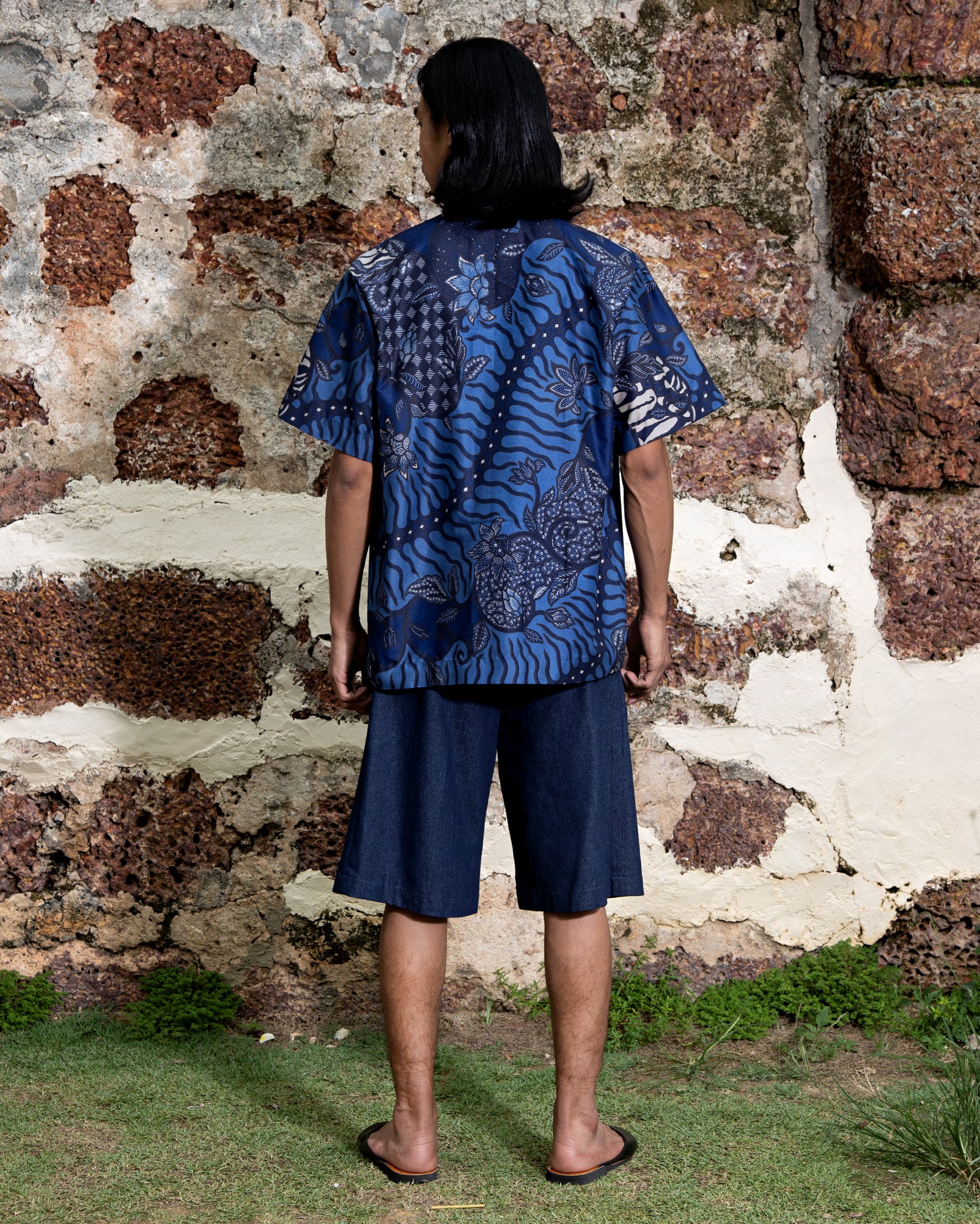 Samfu Pendek (Blue Batik)