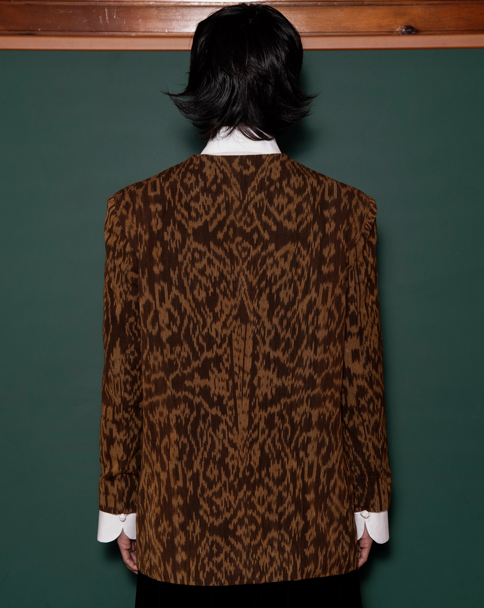 Blazer Pankou Ikat (Brown)