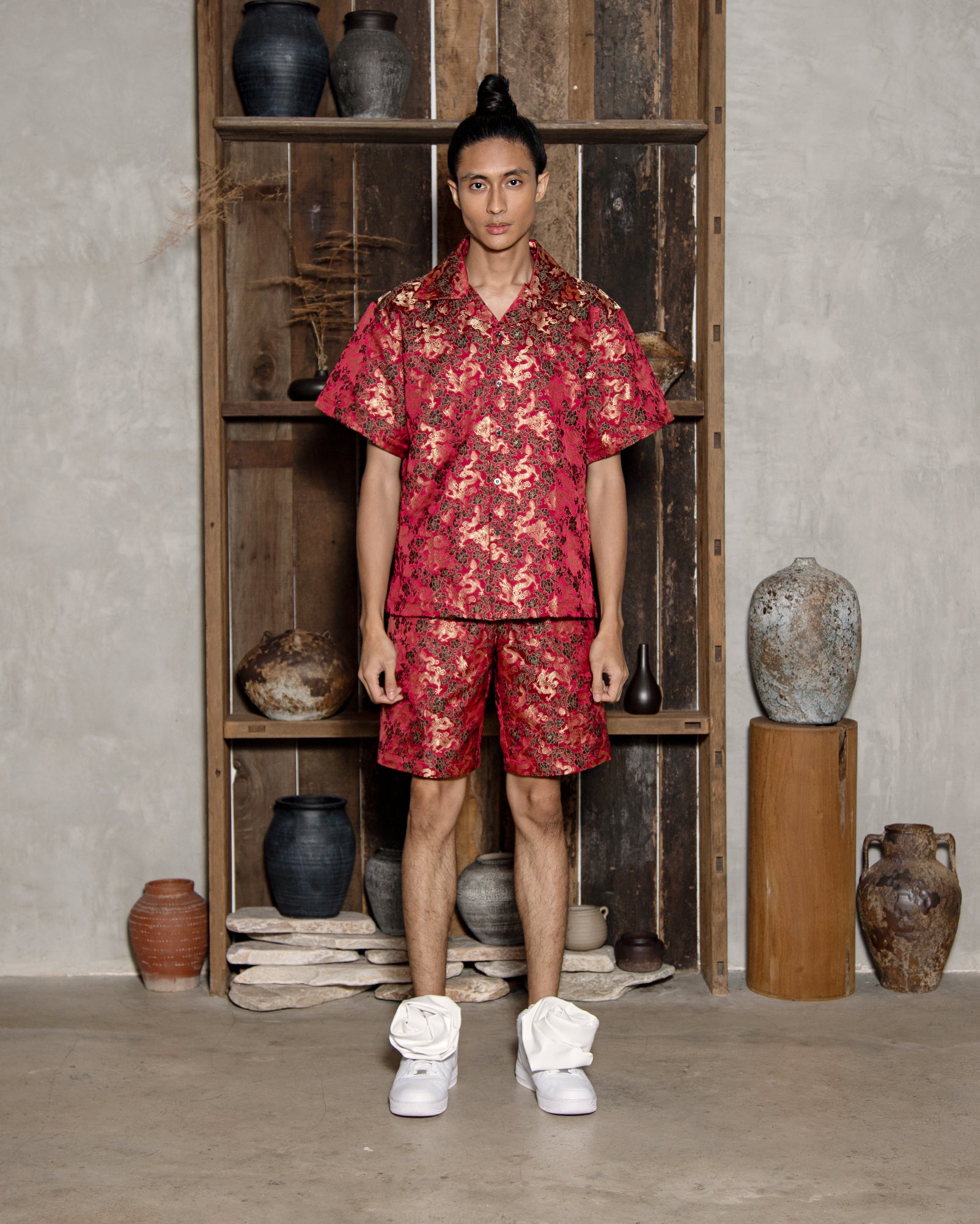 Baju Cuban Cina (Red Dragon)