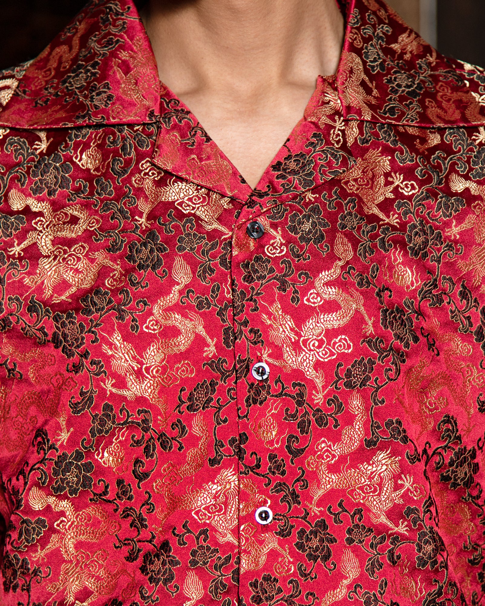 Baju Cuban Cina (Red Dragon)