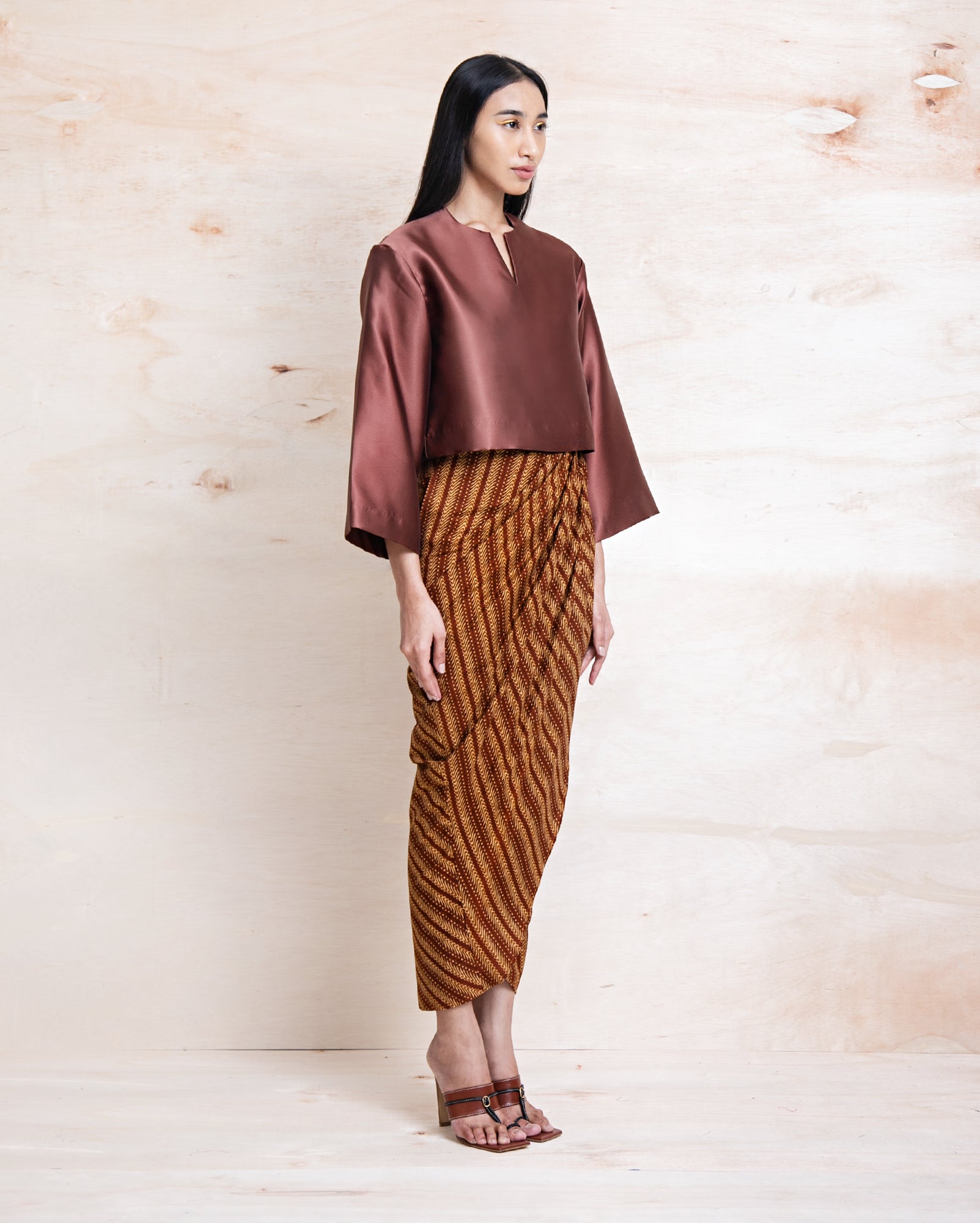 Baju Kedah Krop (Cocoa)