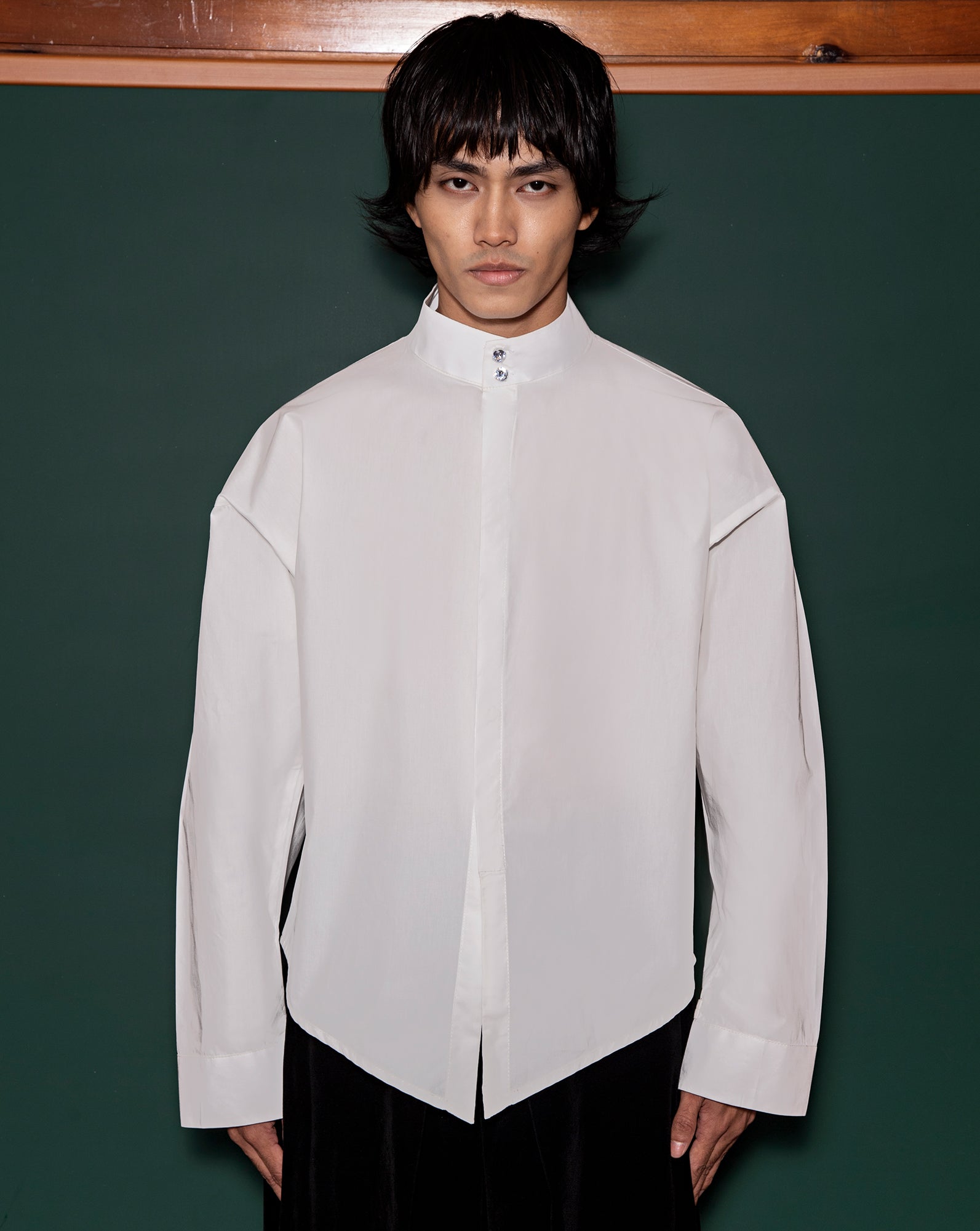 Kemeja Cekak Malaya (White) // Lobak Pants (Velvet)