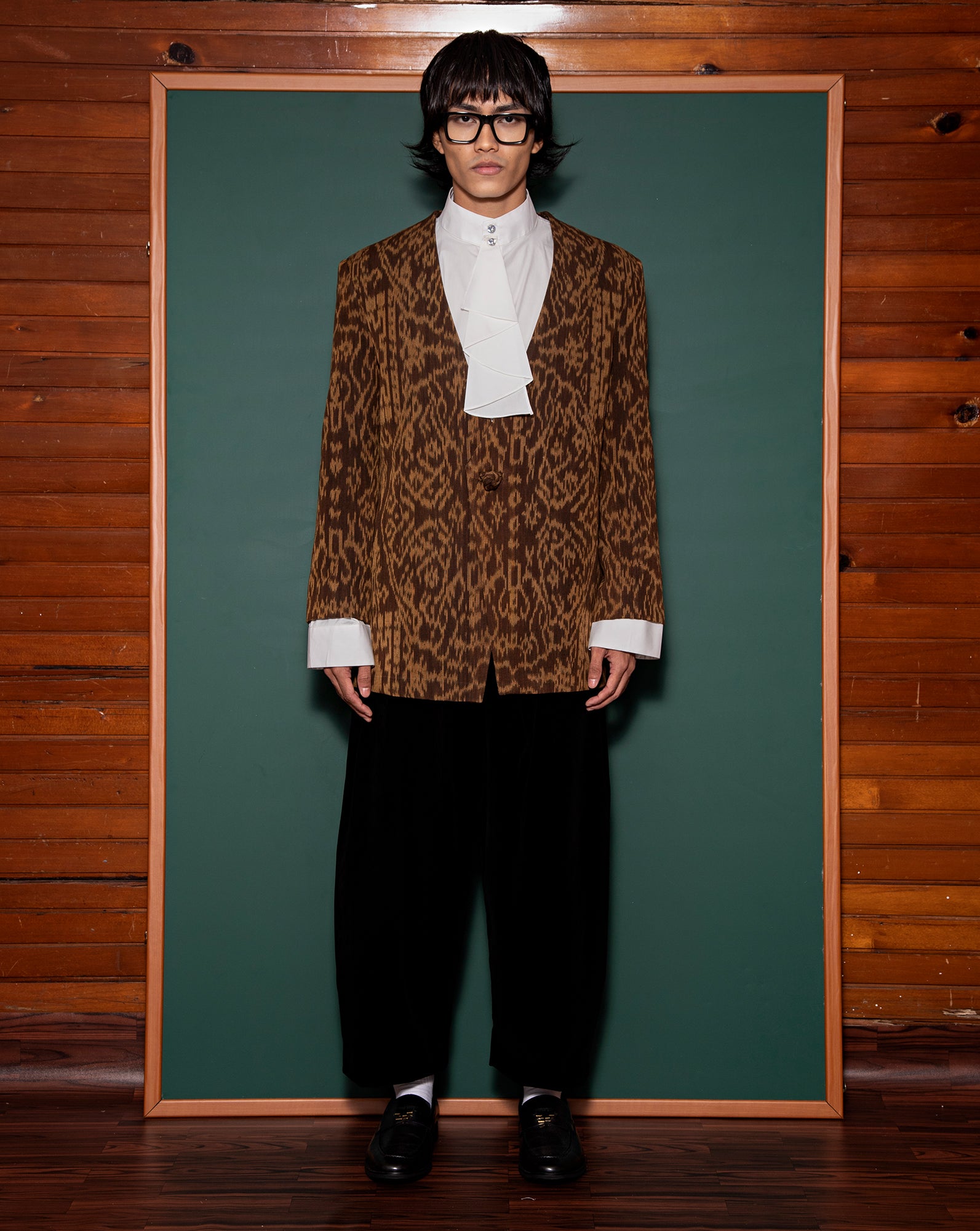 Blazer Pankou Ikat (Brown)