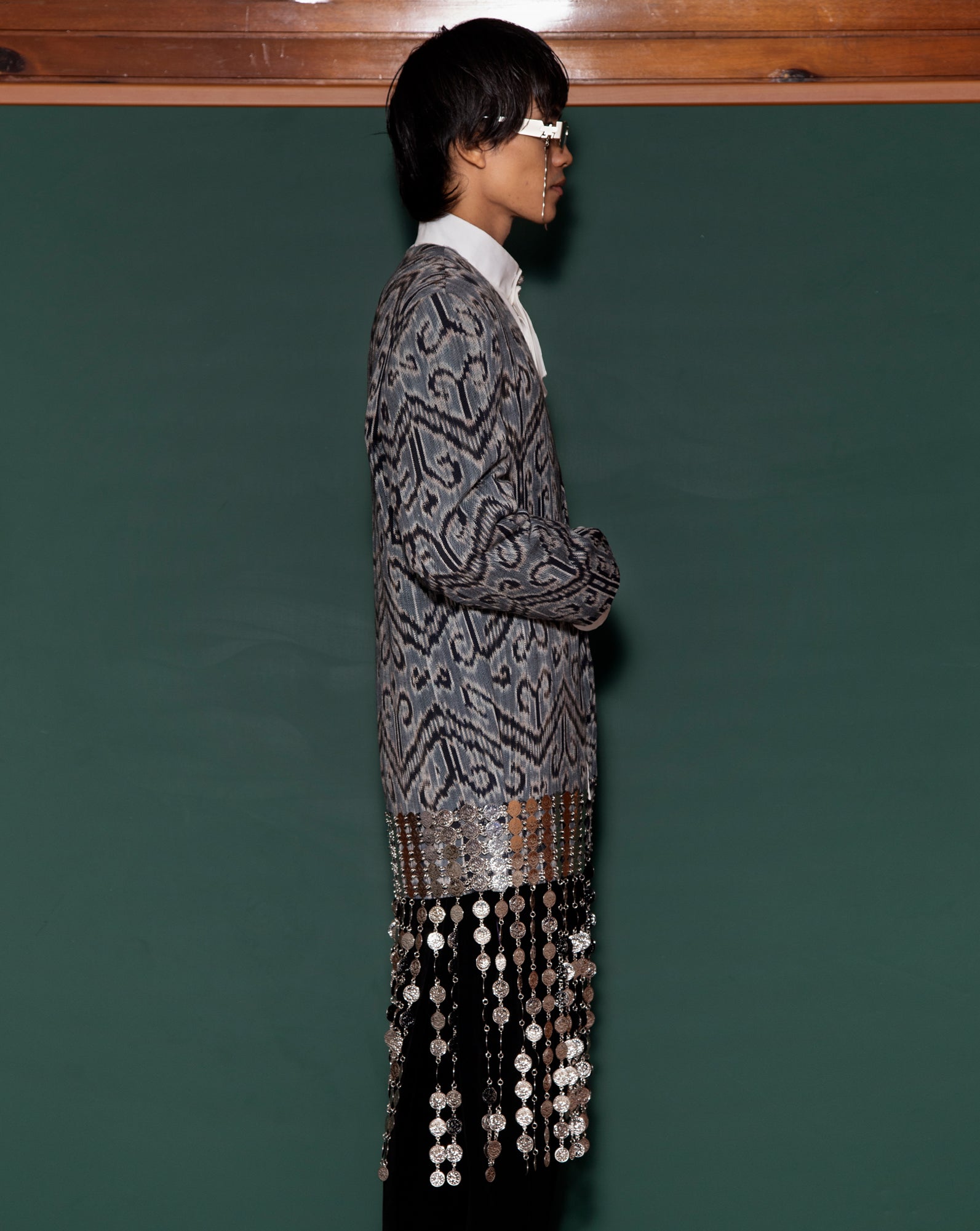 Blazer Pua Kumbu Sementing (Grey)