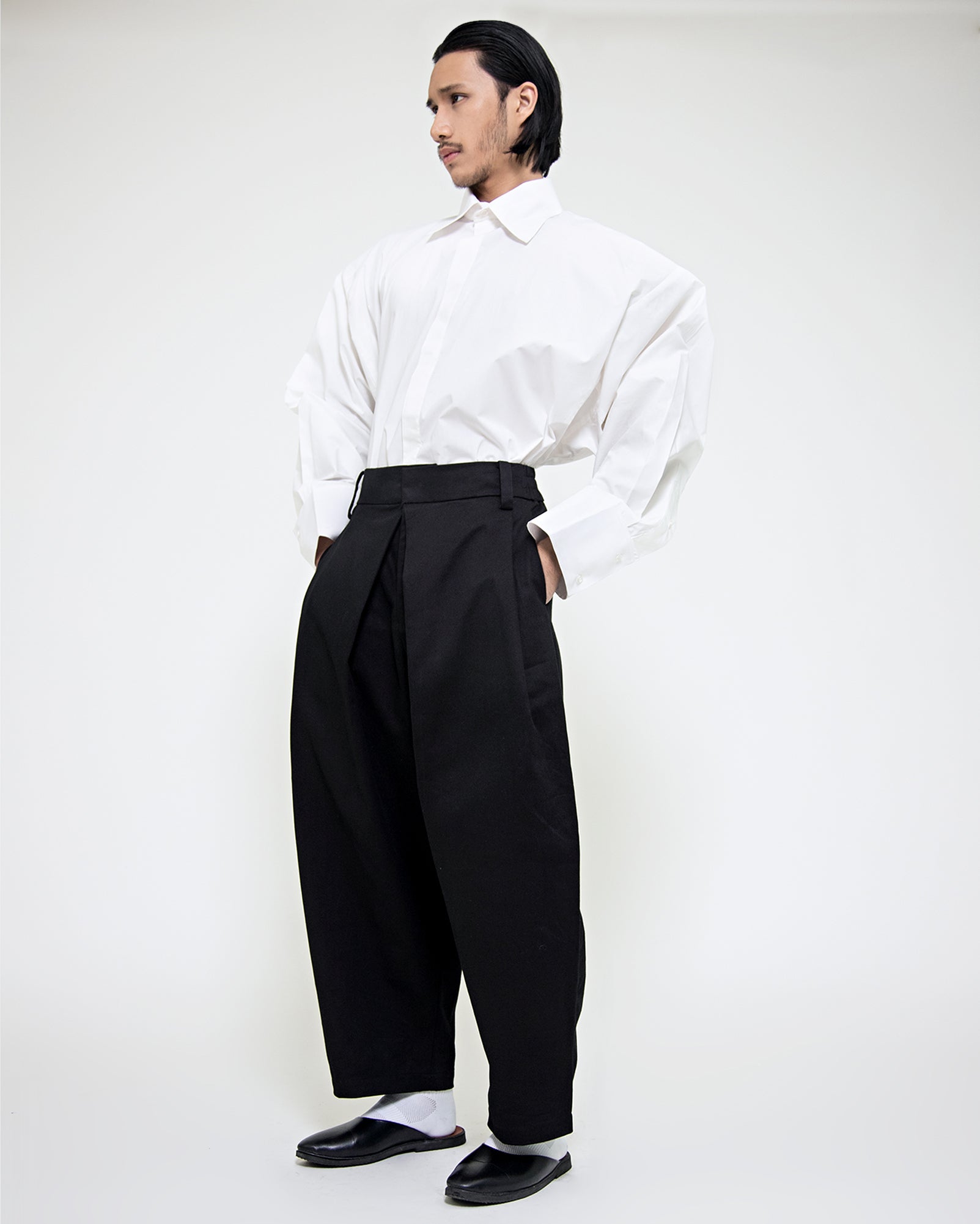 Kemeja Anjang / Lobak Pants (Black)