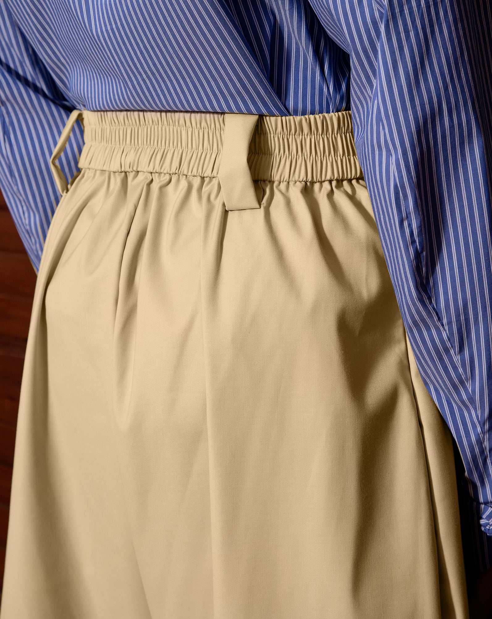 Kemeja Cekak Malaya (Blue Pinstripe)