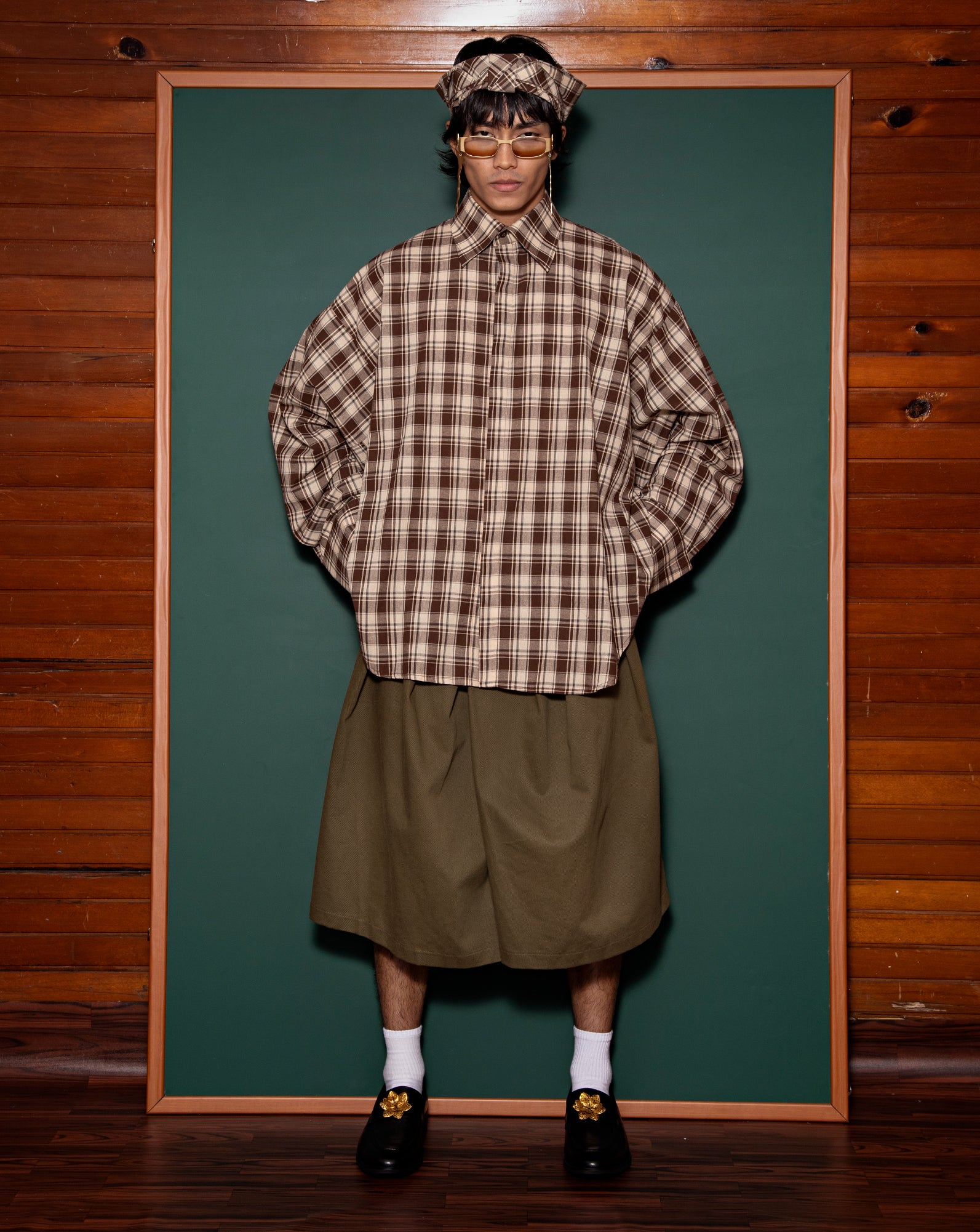 Kemeja Anjang (Cocoa Plaid)