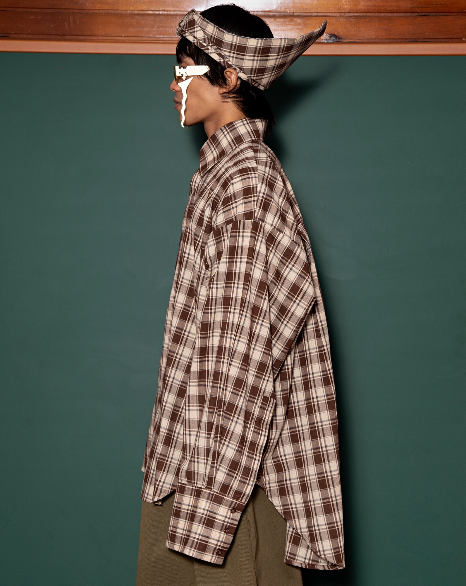 Kemeja Anjang (Cocoa Plaid)