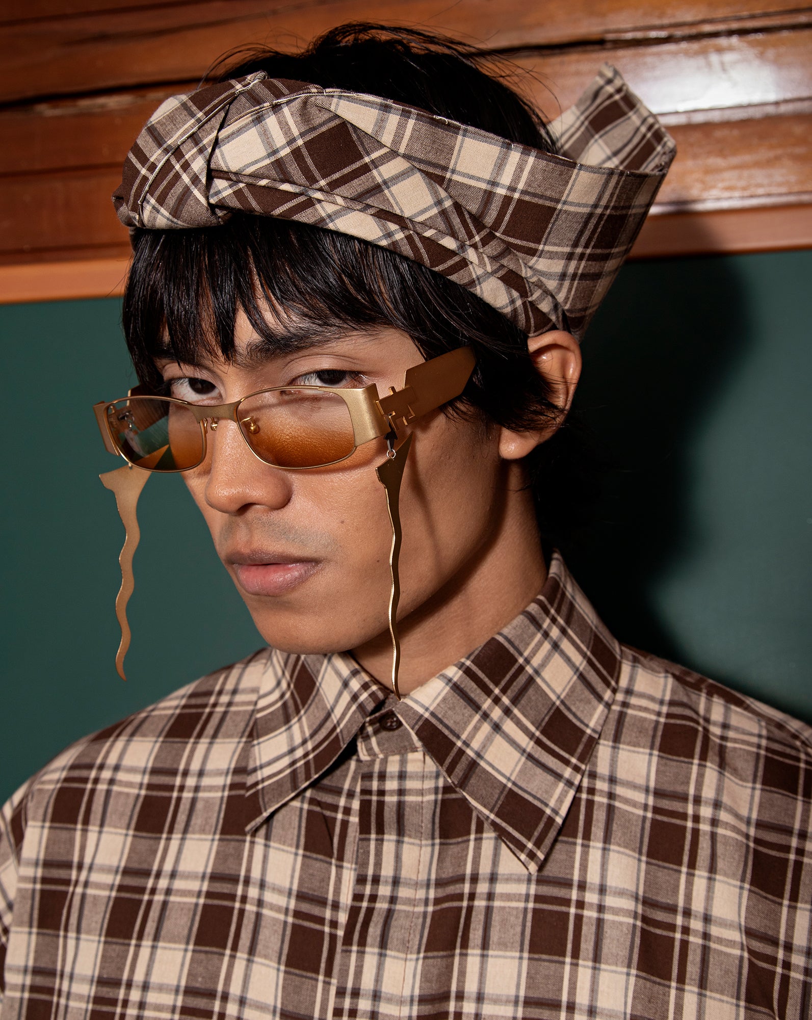 Kemeja Anjang (Cocoa Plaid)