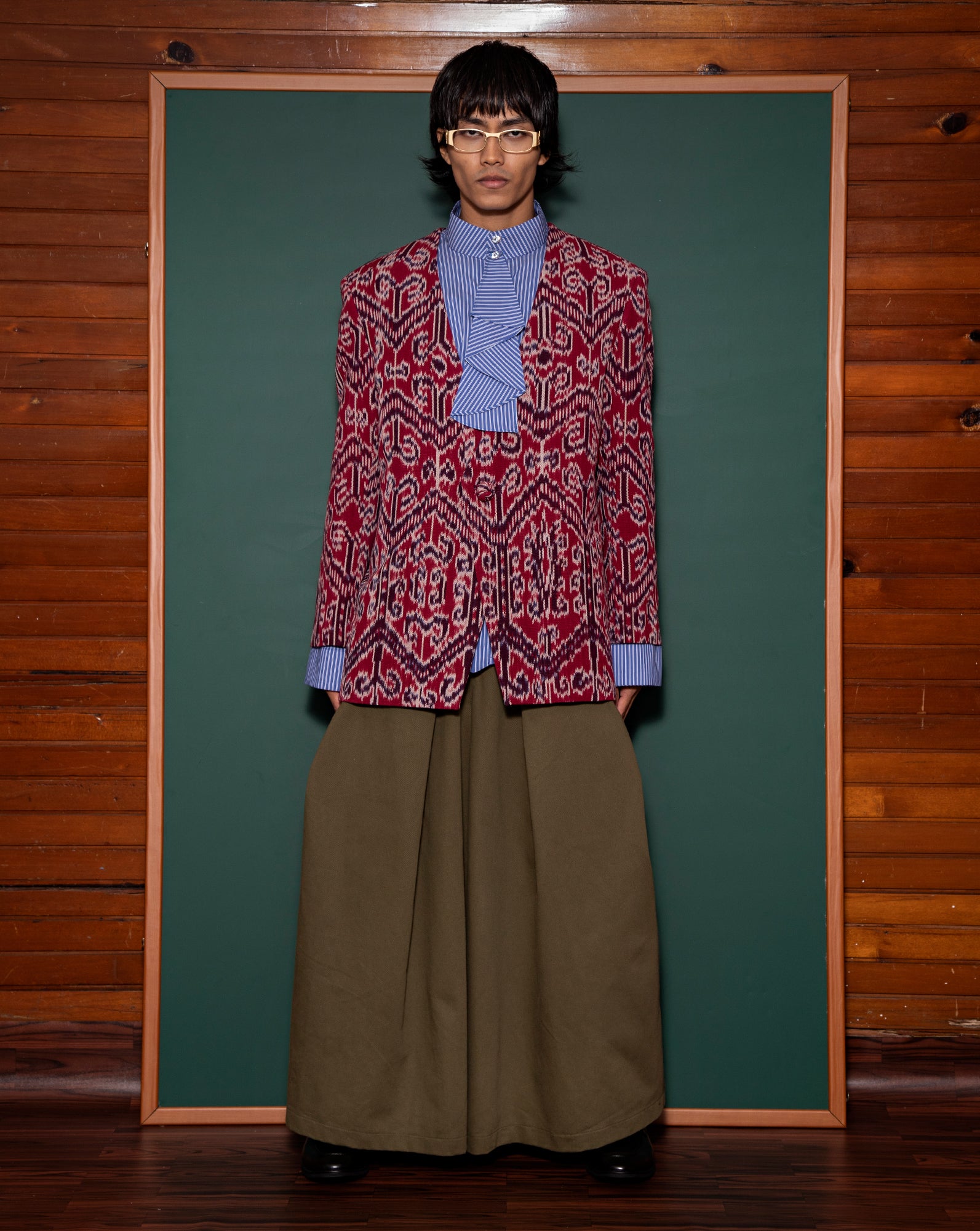 Blazer Pankou Pua Kumbu (Red)