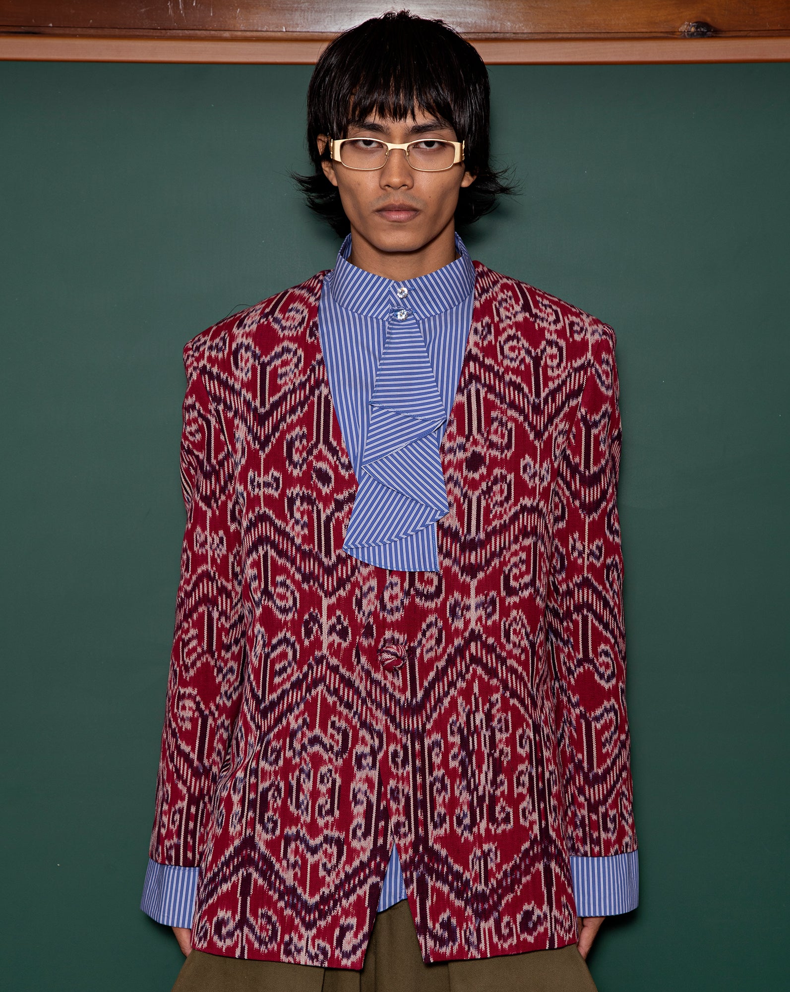 Blazer Pankou Pua Kumbu (Red)
