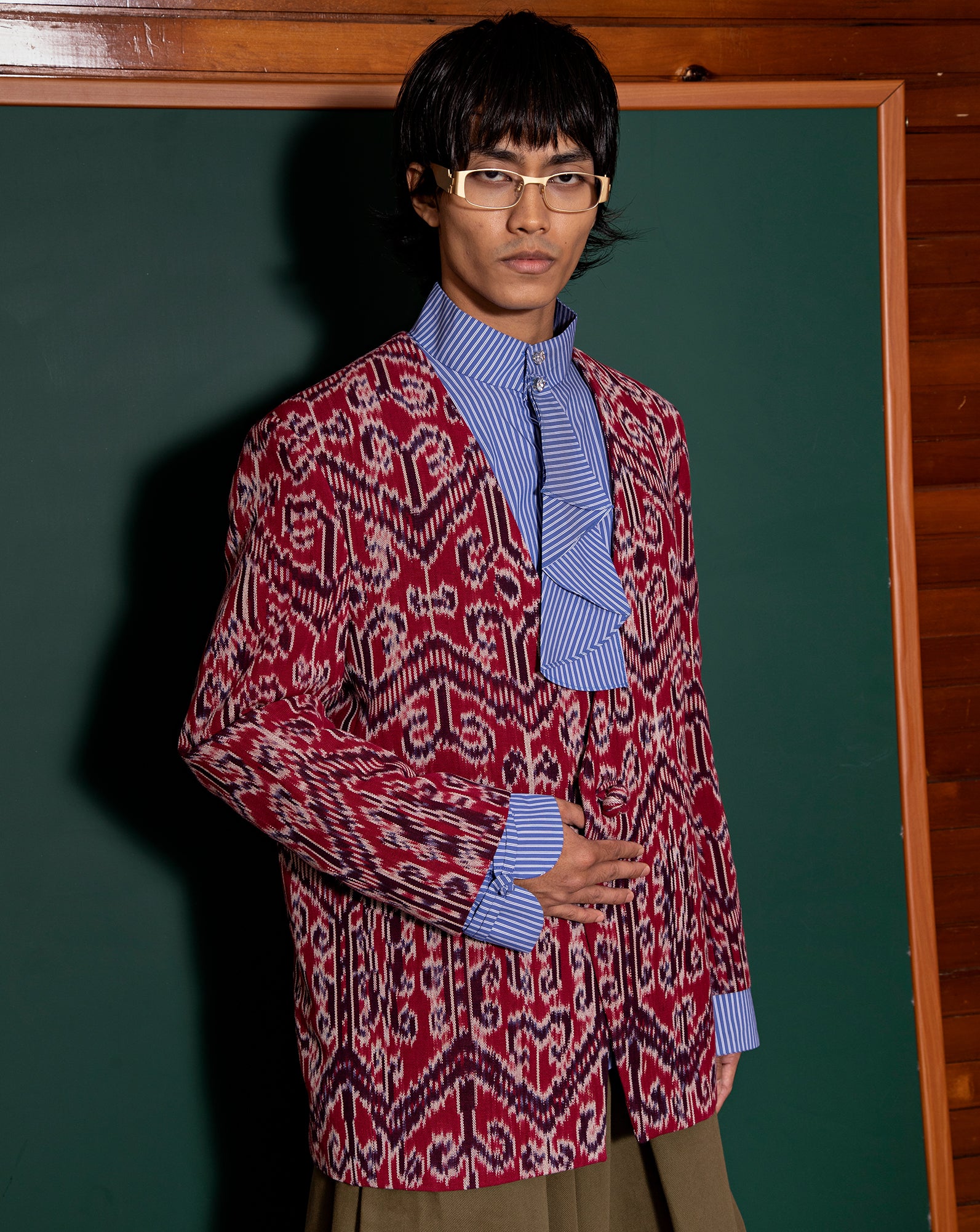 Blazer Pankou Pua Kumbu (Red)