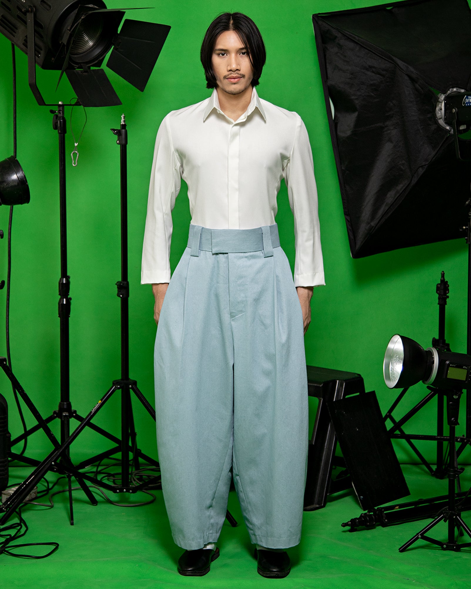Sudirman Suit Shirt (White Denim)