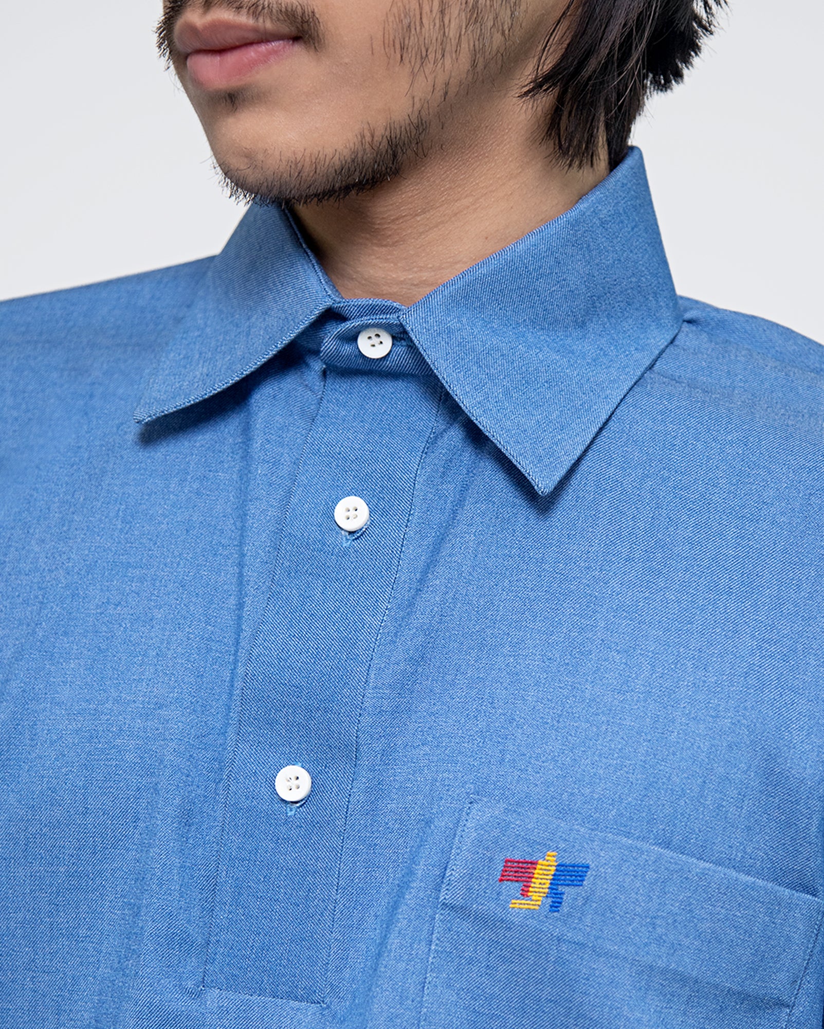 Polo Denim (Biru)