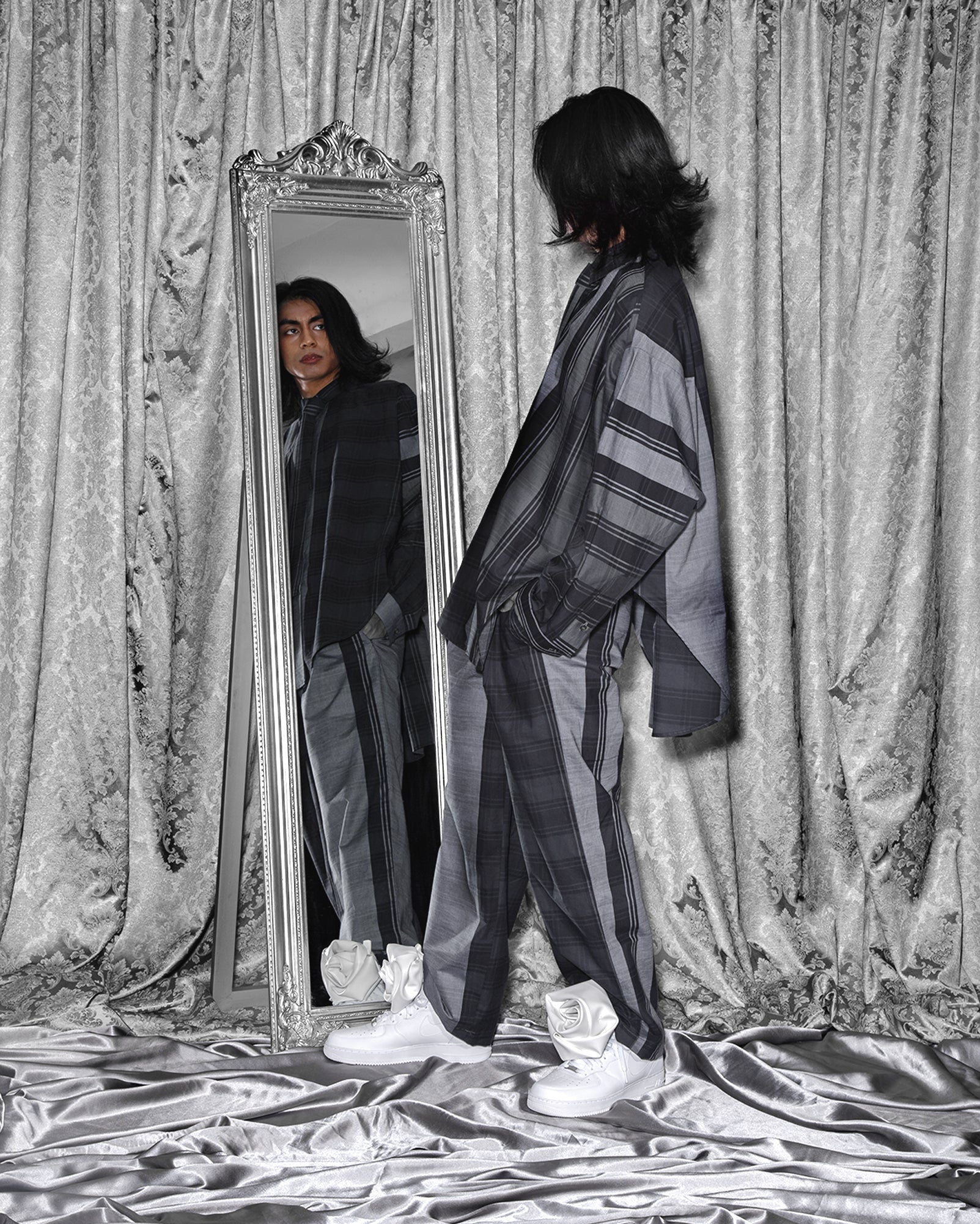 Kemeja Angah Pelikat (Grey)