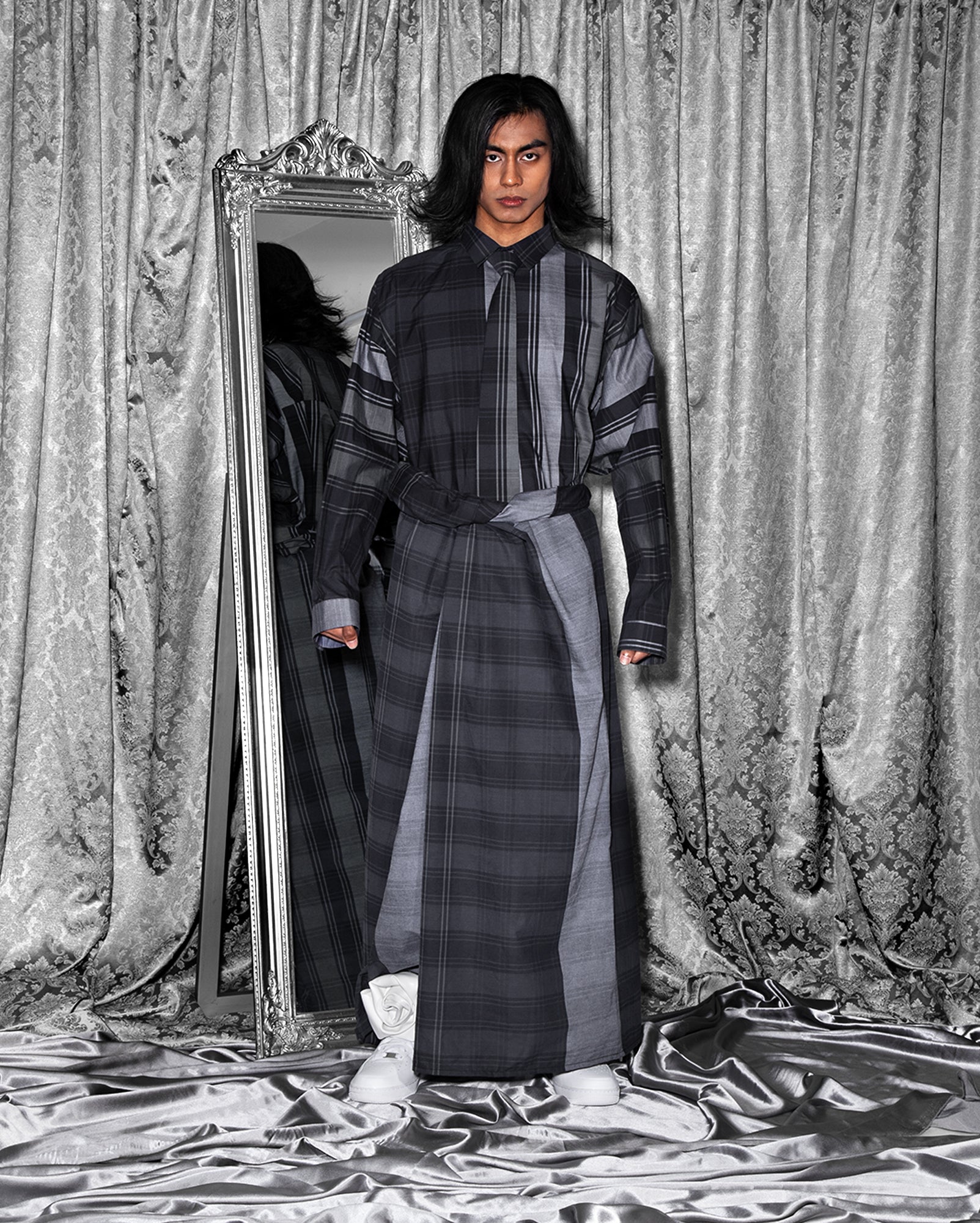 Kemeja Angah Pelikat (Grey)