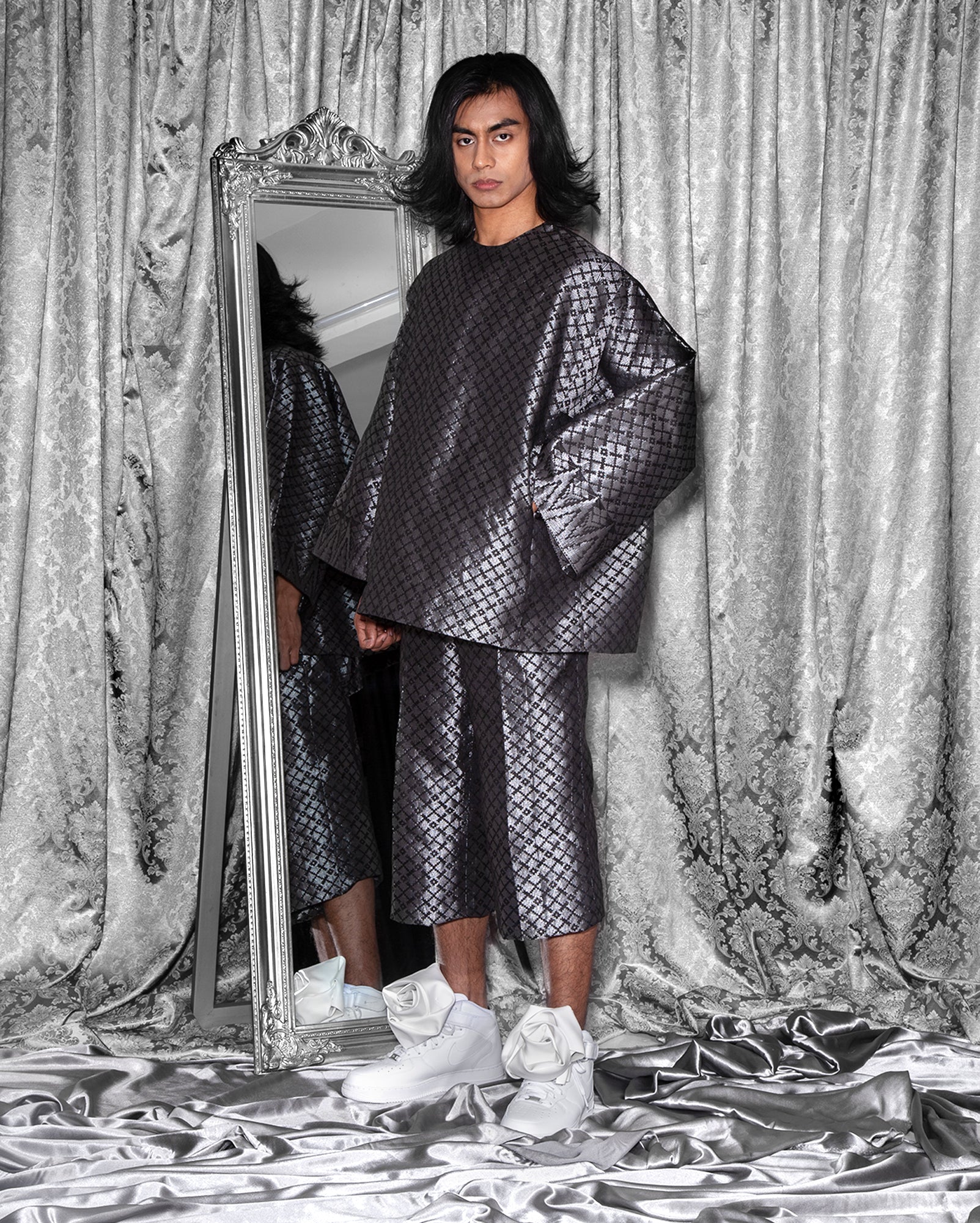 Kurta Songket Perak Oversaiz