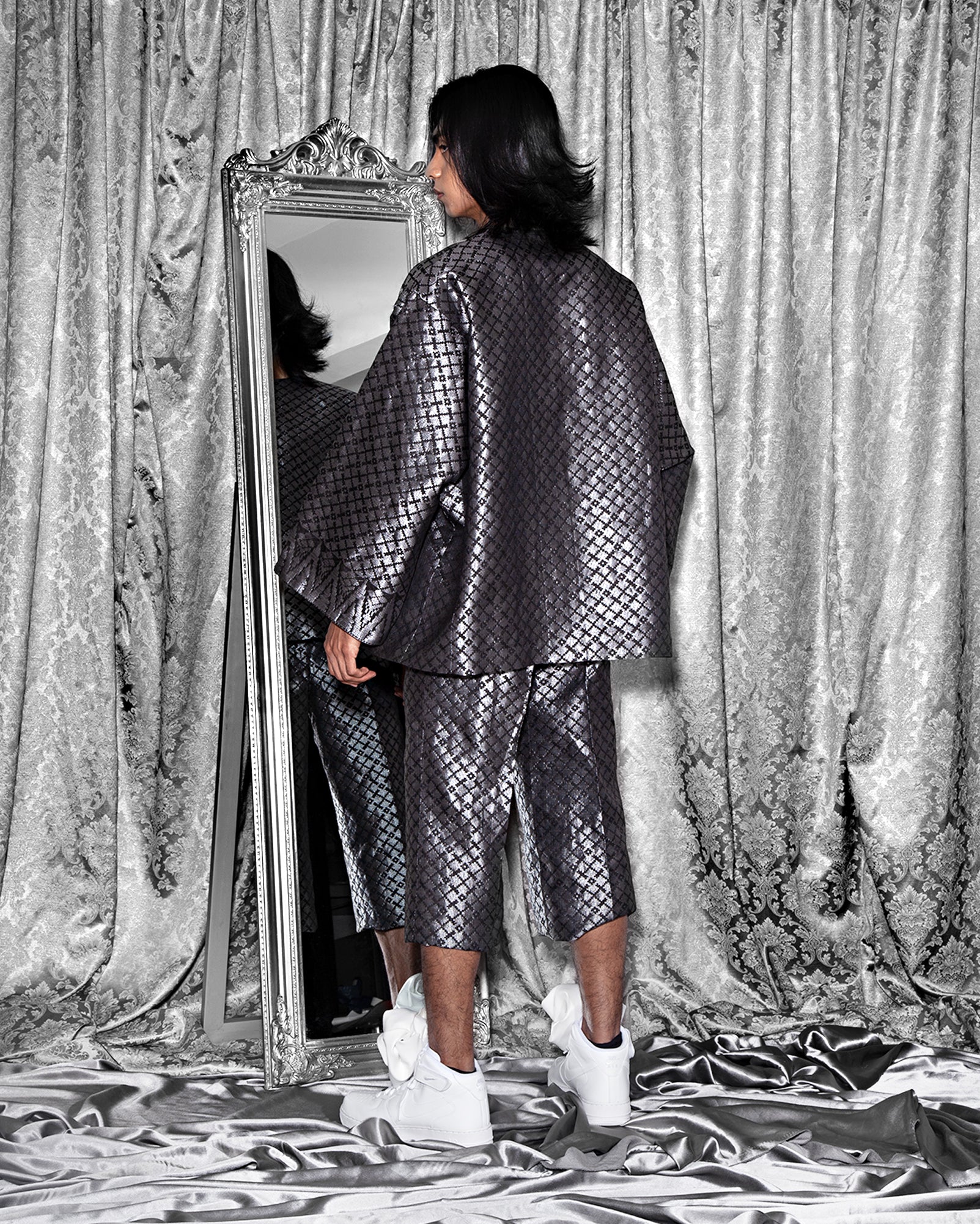 Kurta Songket Perak Oversaiz