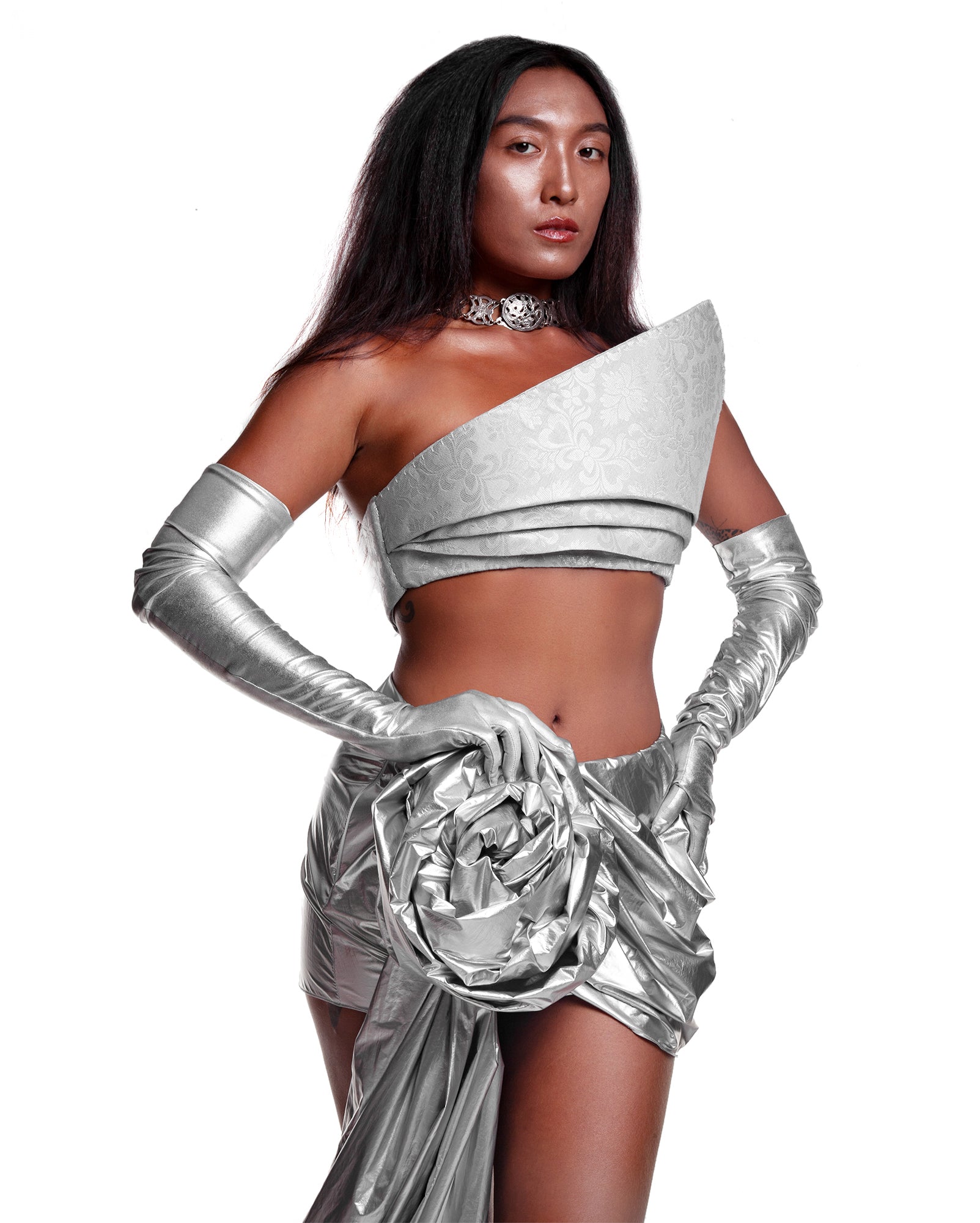 Songket Tube (Silver)