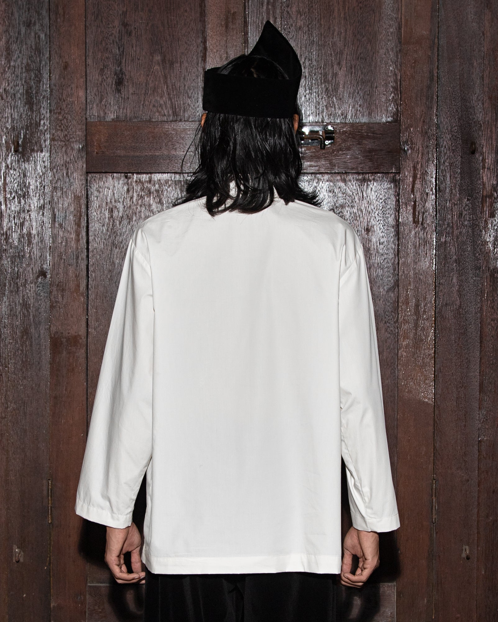 Baju Nehru Teluk Kelepek (White)