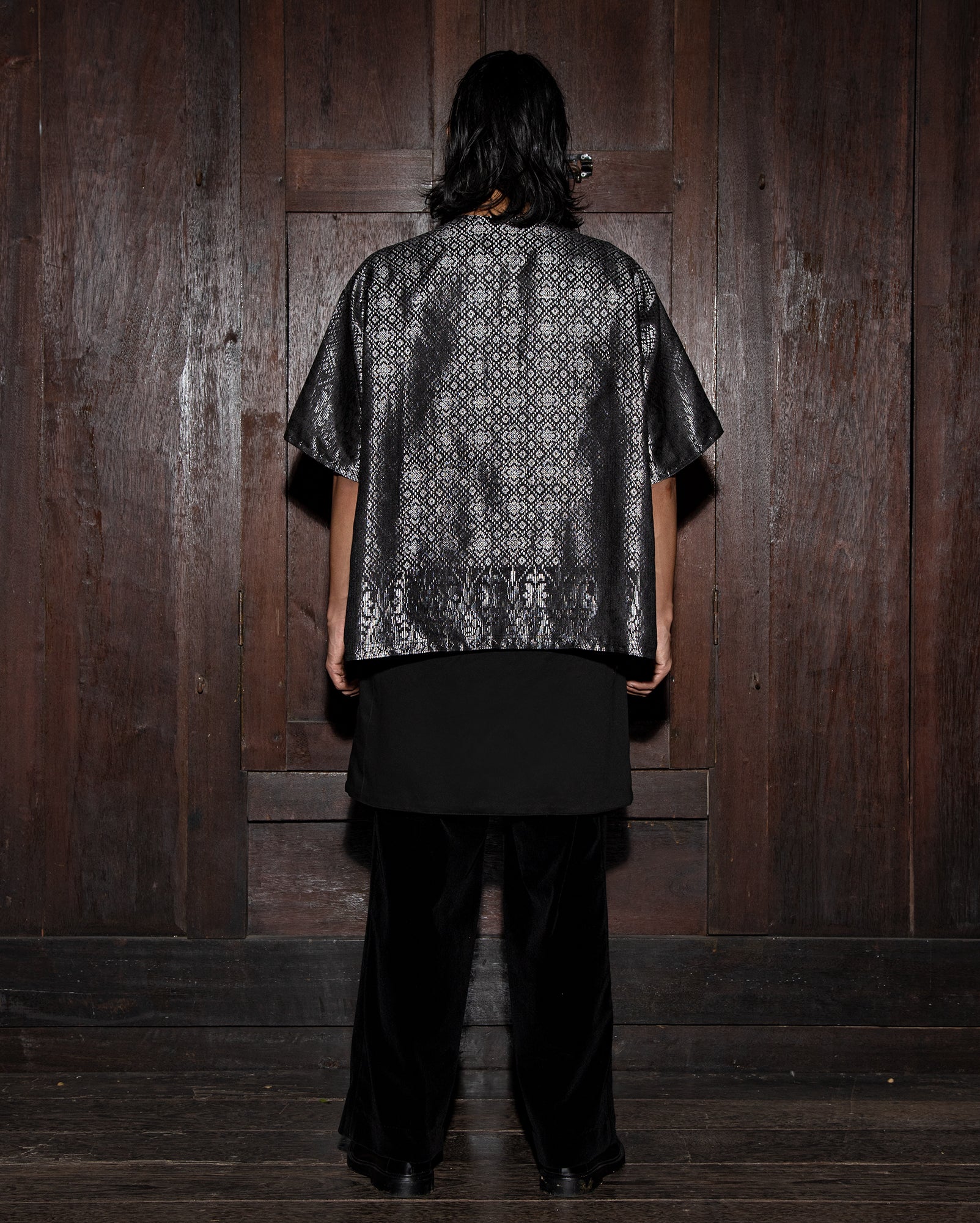 Kurta Songket Pendek (Silver)