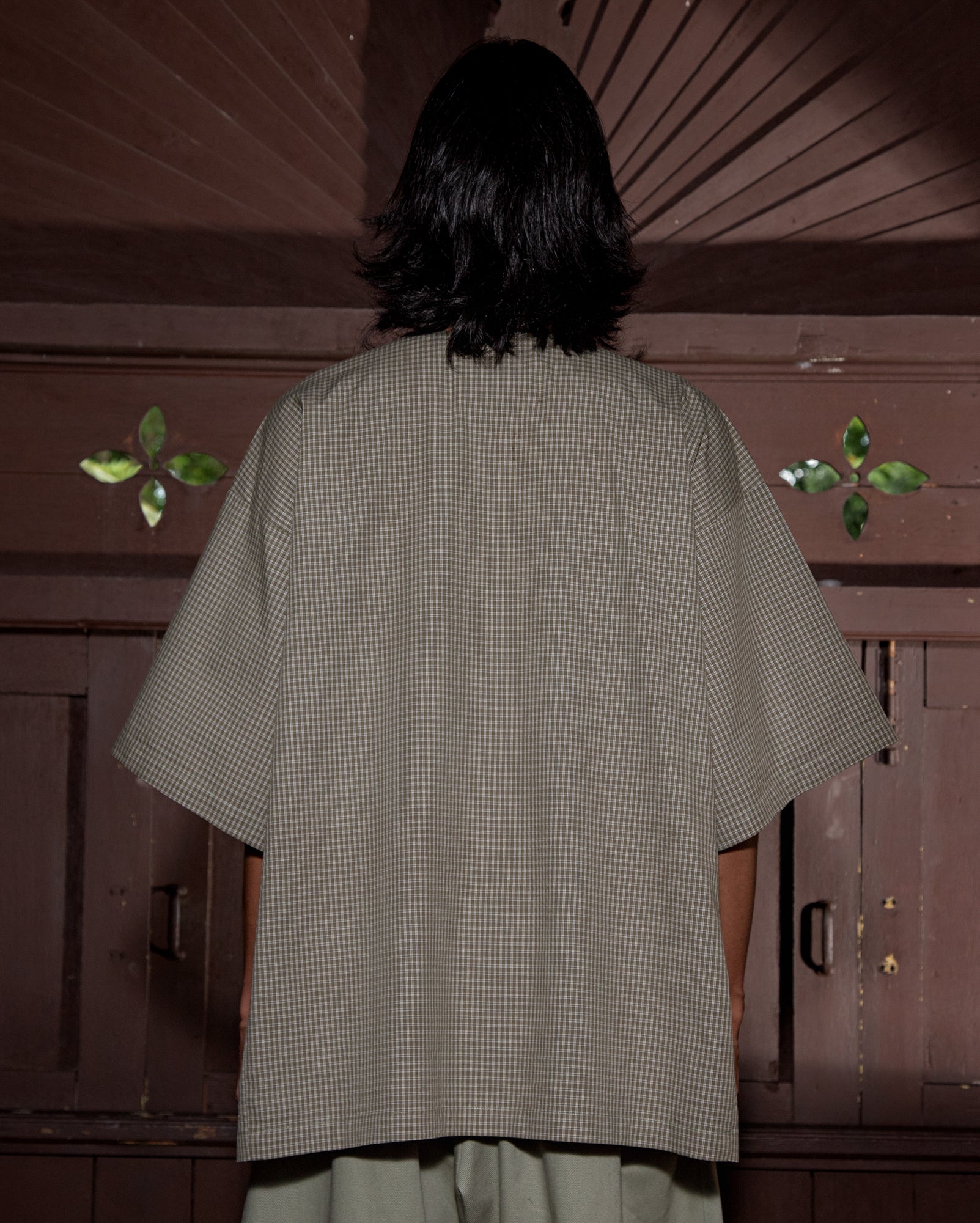 Baju Melayu Pendek (Sage Plaid)