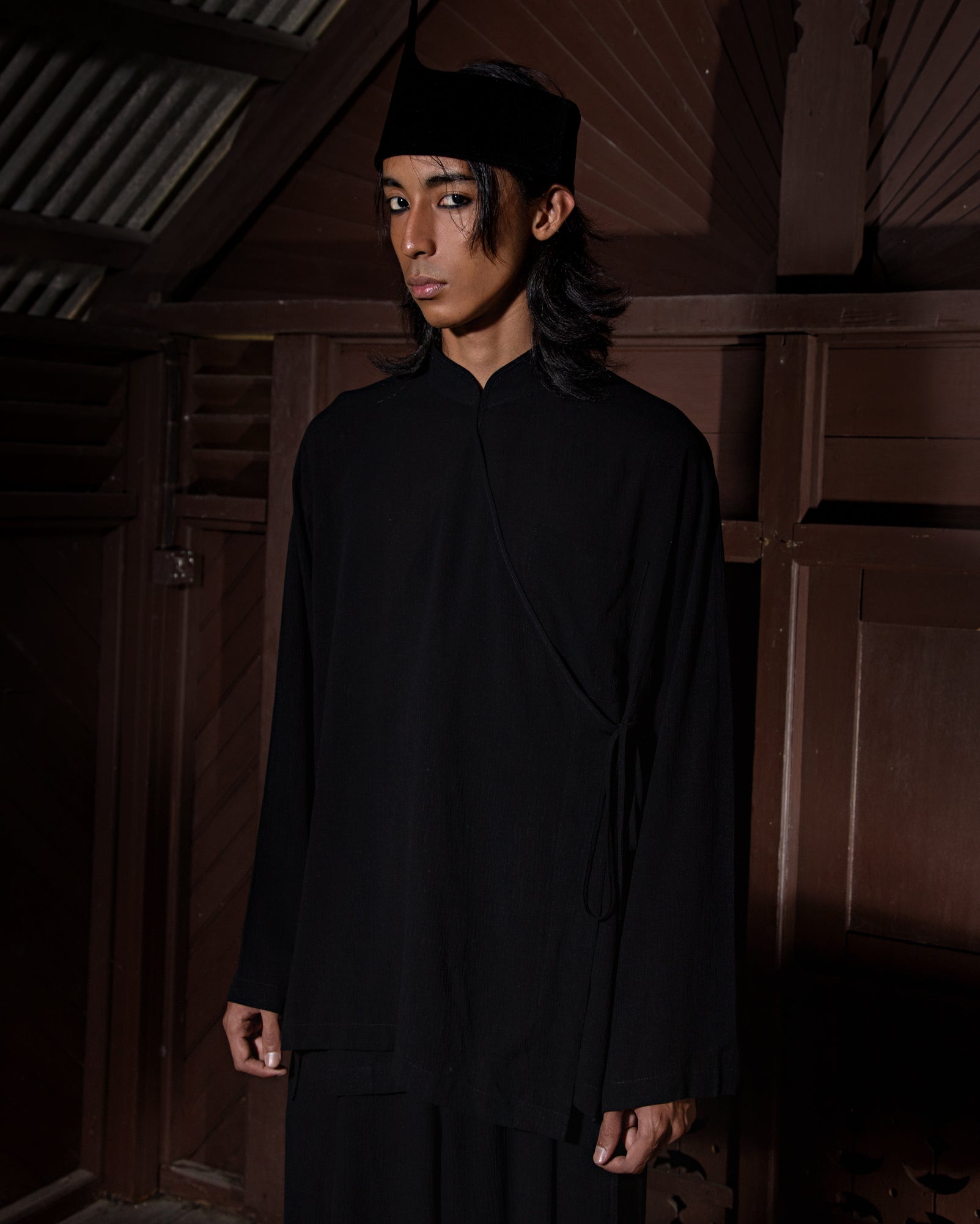 Baju Silang (Black Chiffon)