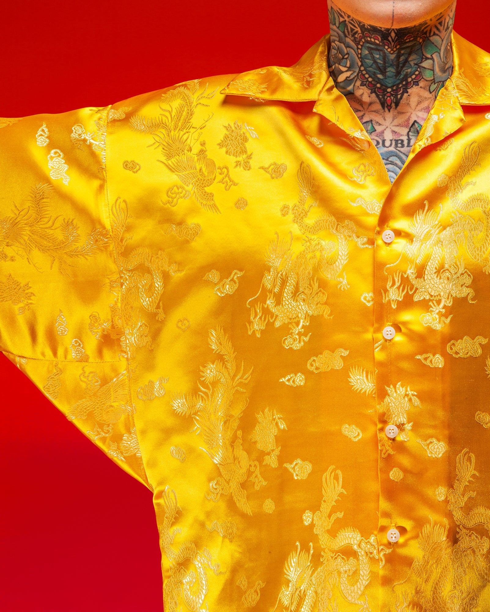 Pantai shirt in Tenun Cina (Yellow)