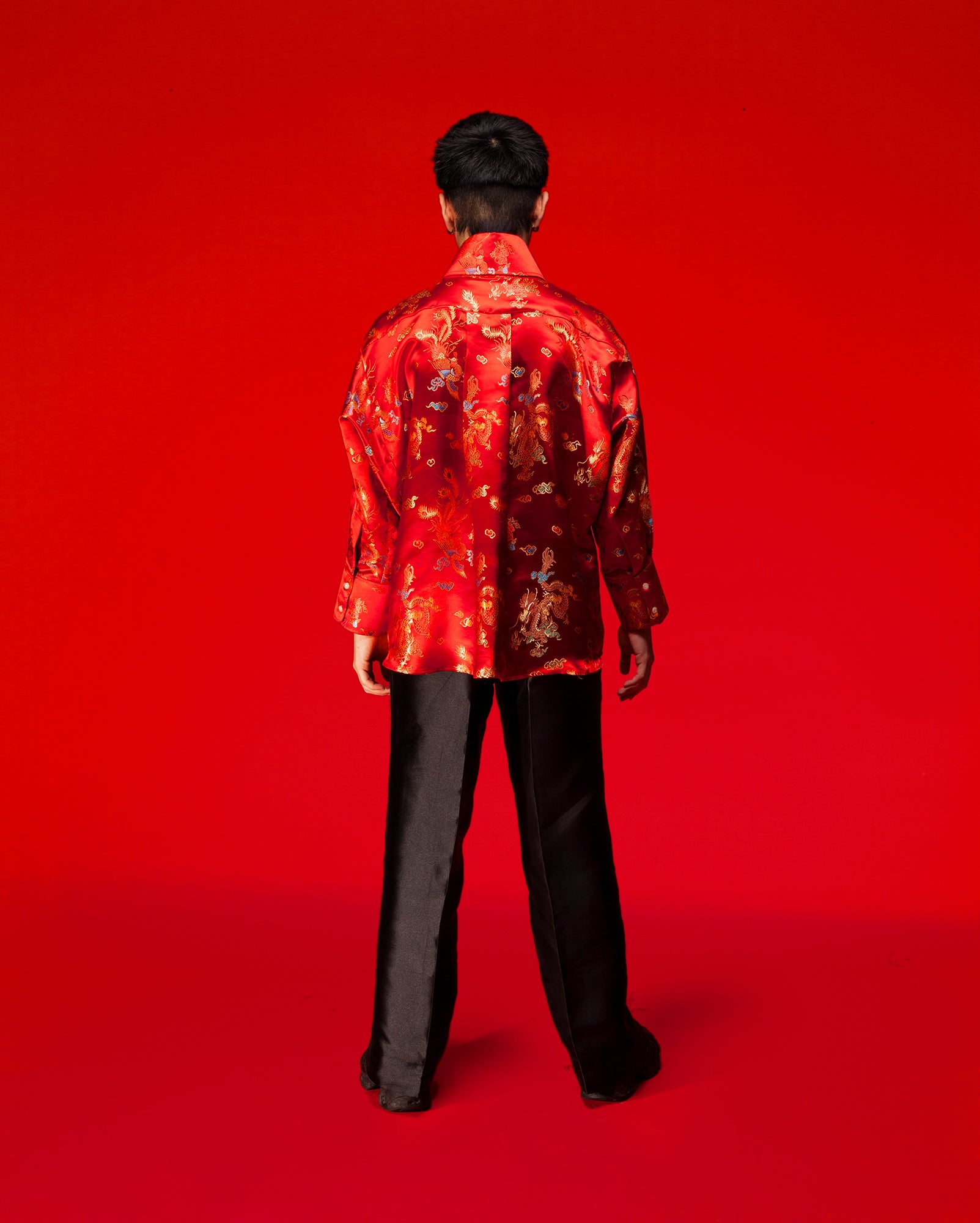 Kemeja Tenun Cina (Red)