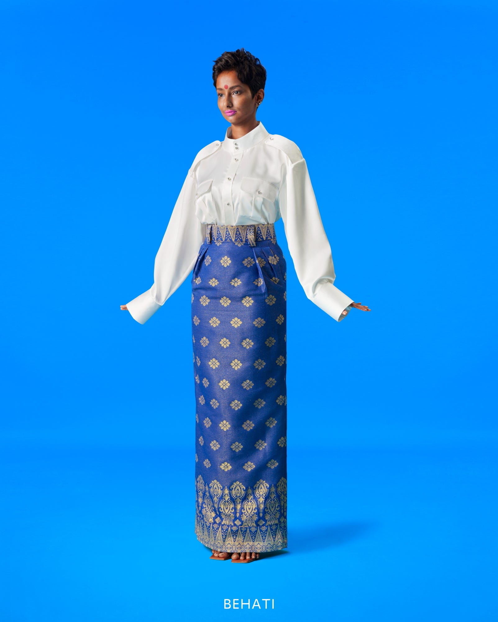 Military Shirt with Butang Baju Melayu