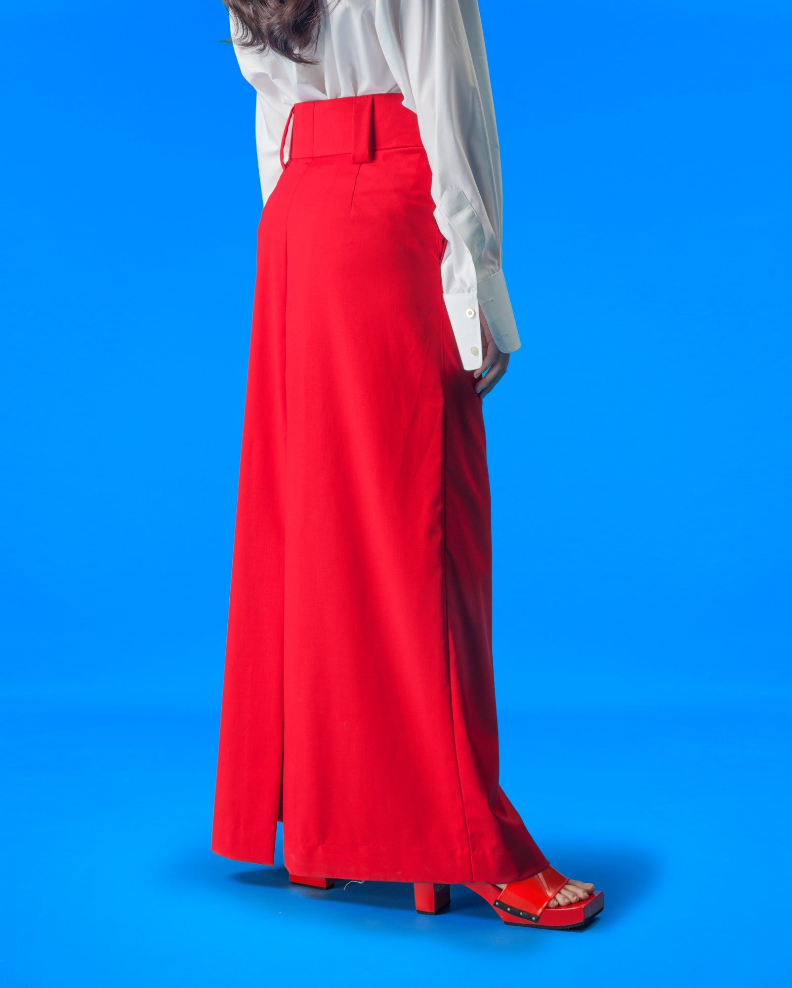 Dua Slit Skirt (Red)