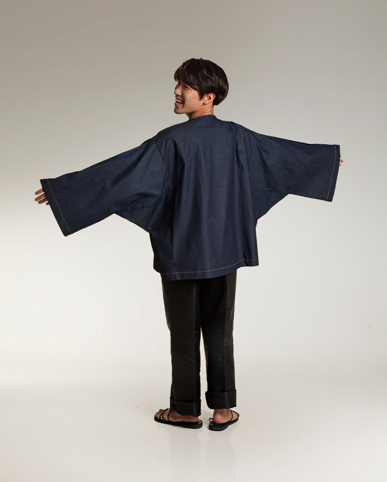 Denim Baju Oversaiz (Navy)