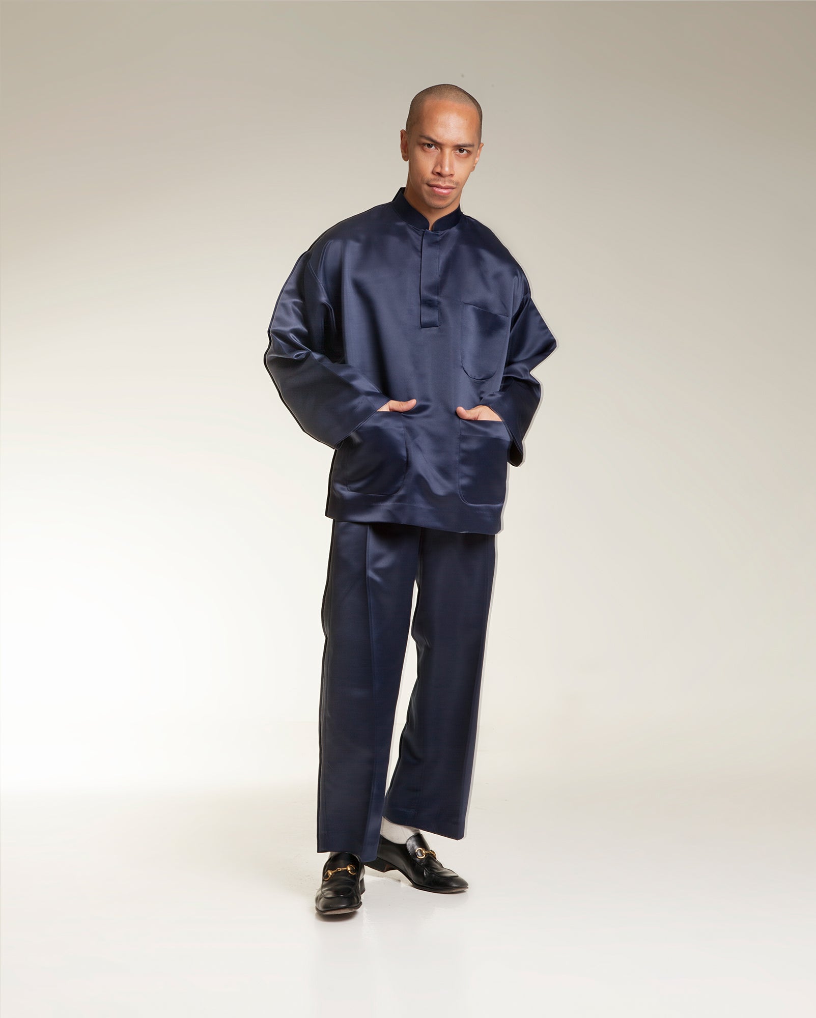TTFGA Baju Melayu Lurus Set (Navy)