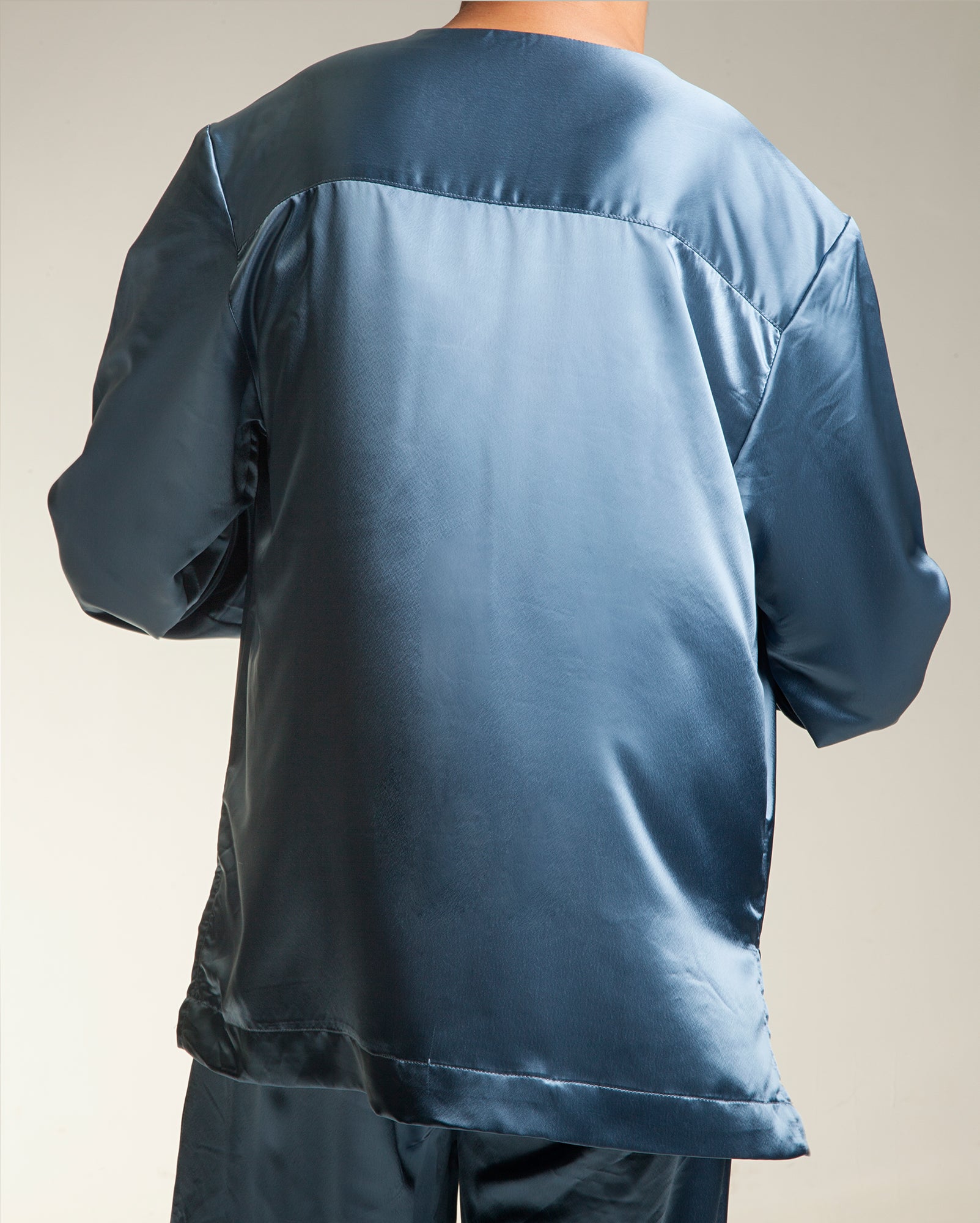 TTFGA Baju Melayu Satin Set (Steel Blue)
