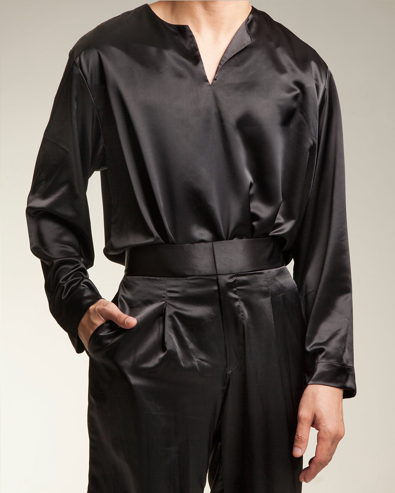 TTFGA Baju Melayu Satin Set (Black)