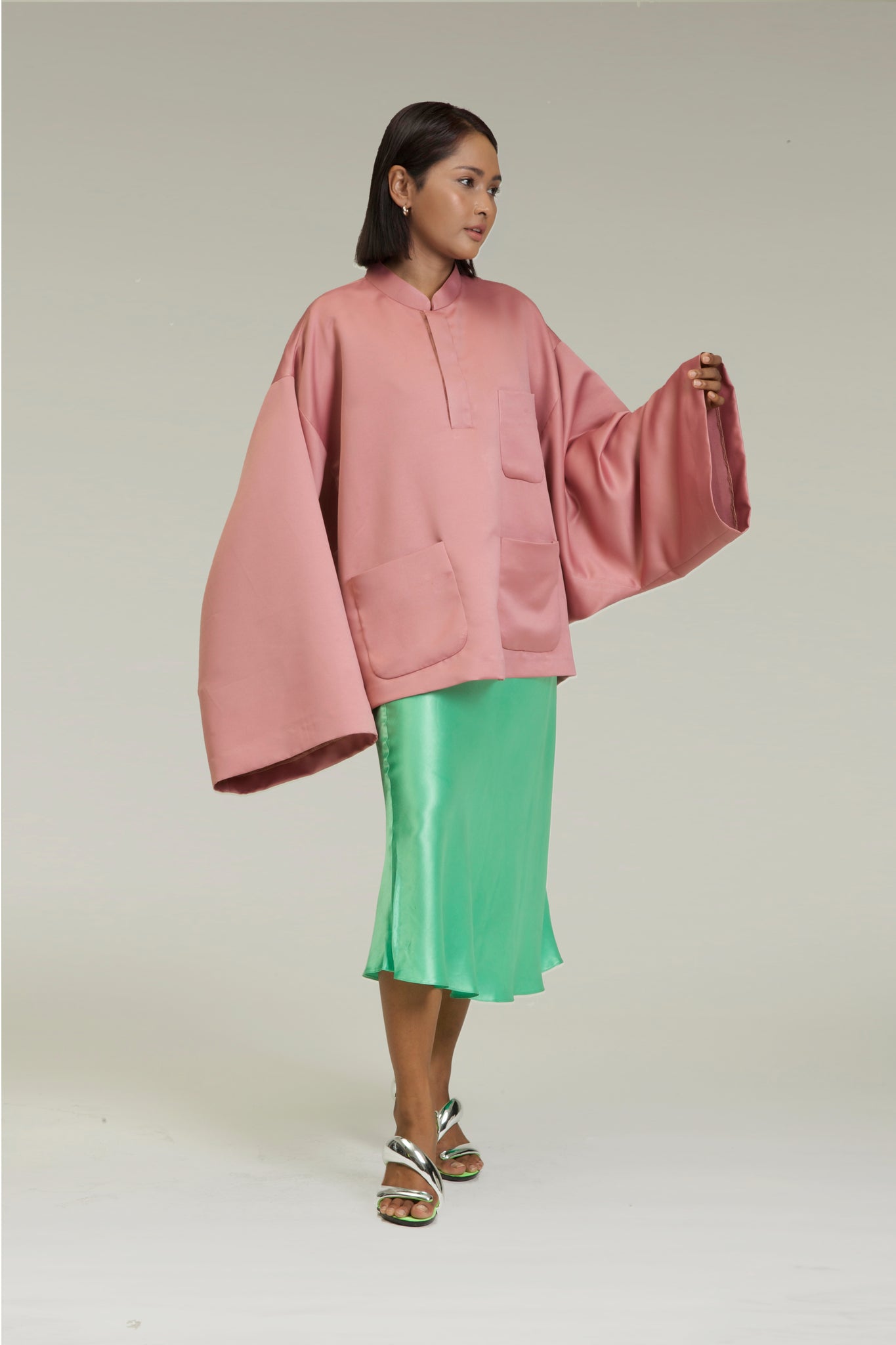 Baju Oversaiz Cekak Musang (Flesh)