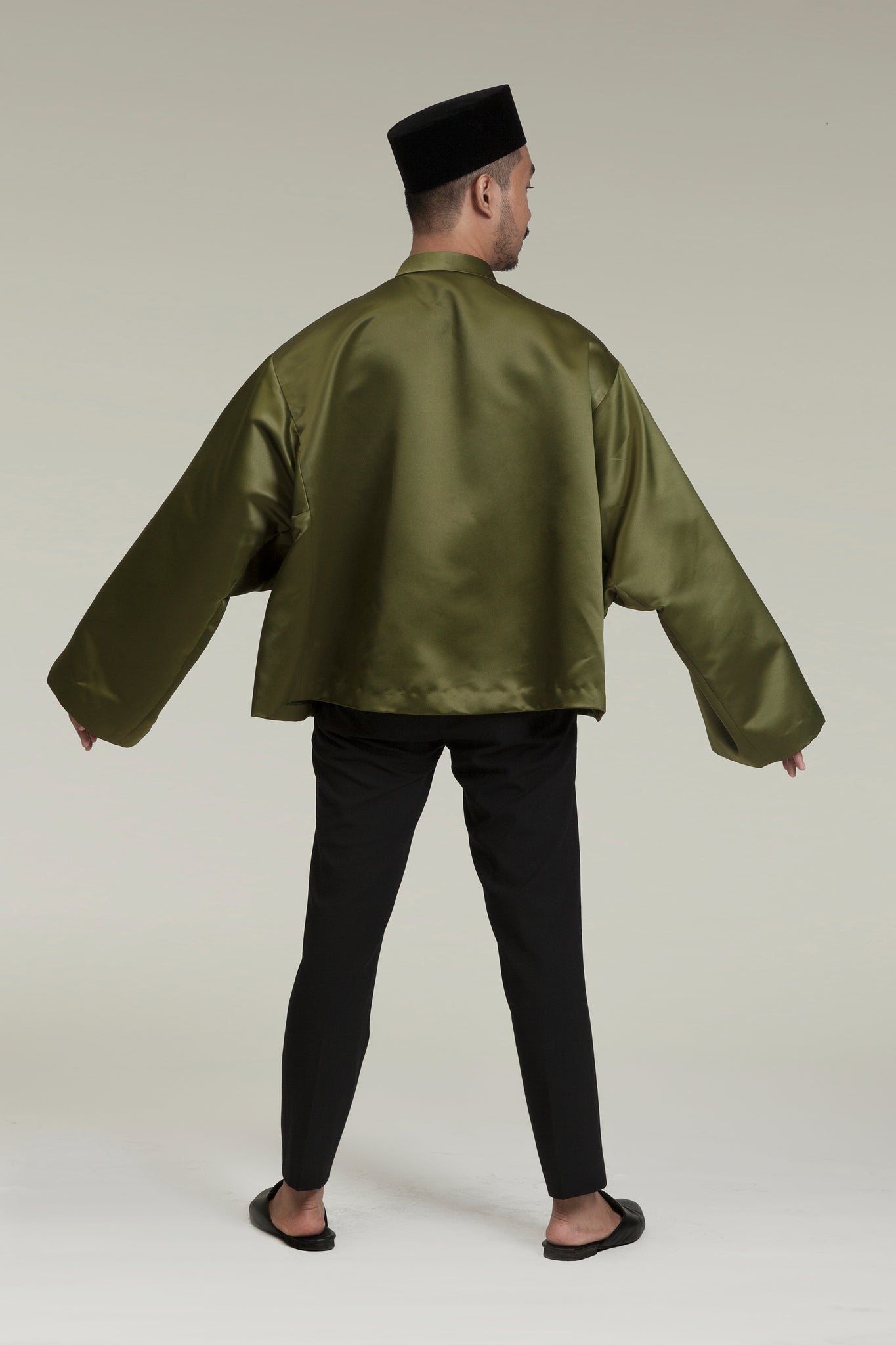 Baju Oversaiz Cekak Musang (Army)