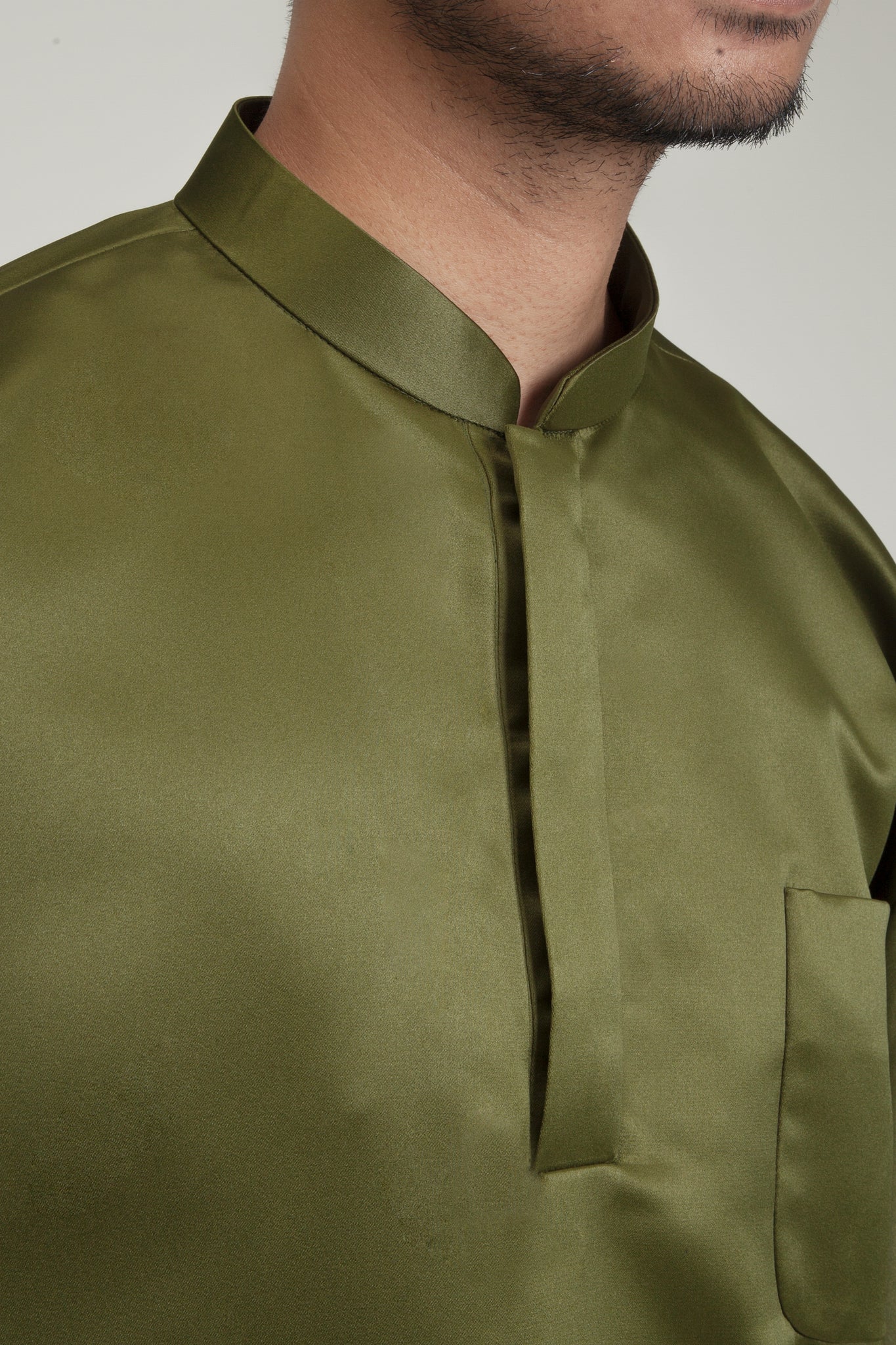 Baju Oversaiz Cekak Musang (Army)