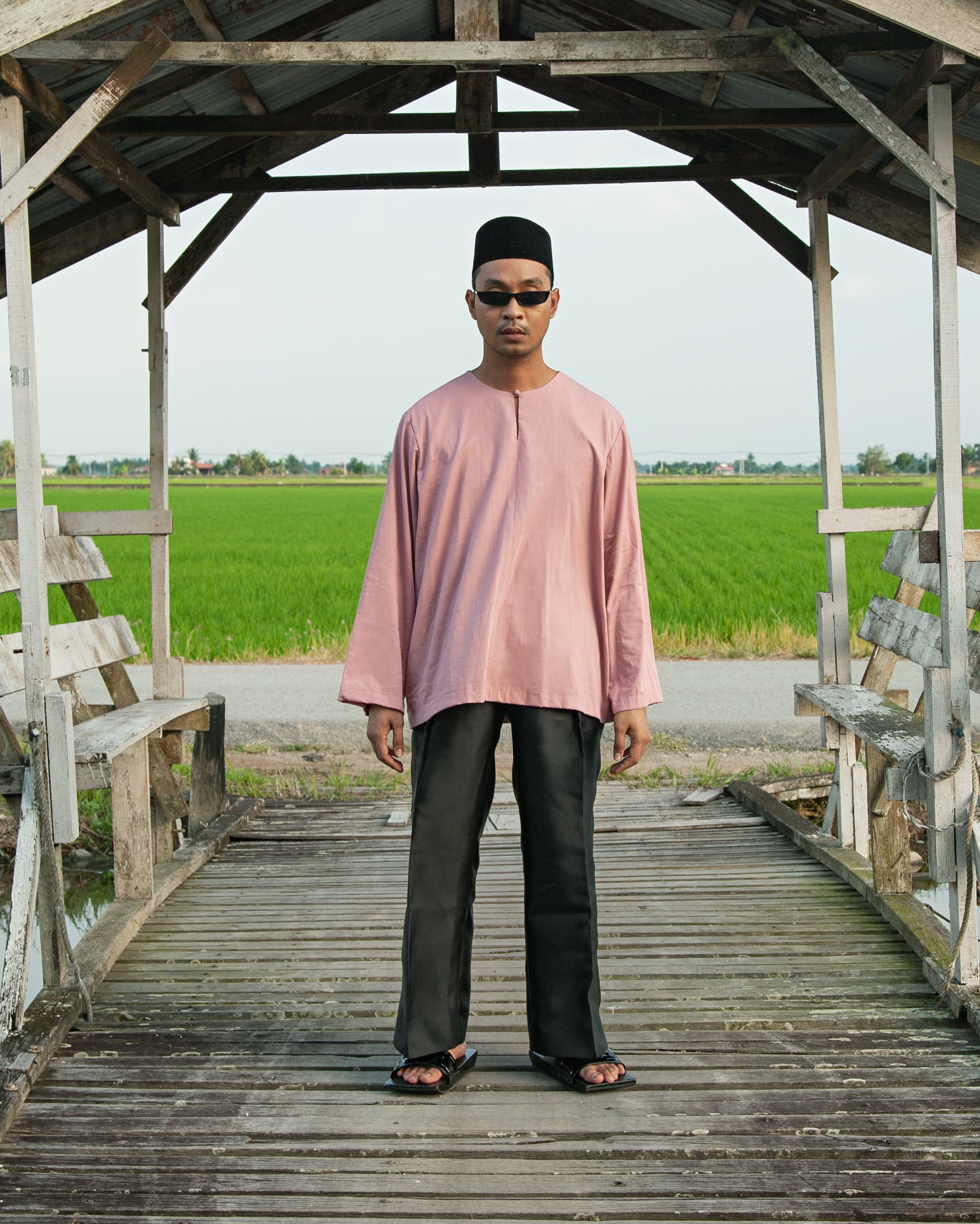 Baju Melayu Pankou (Blush)