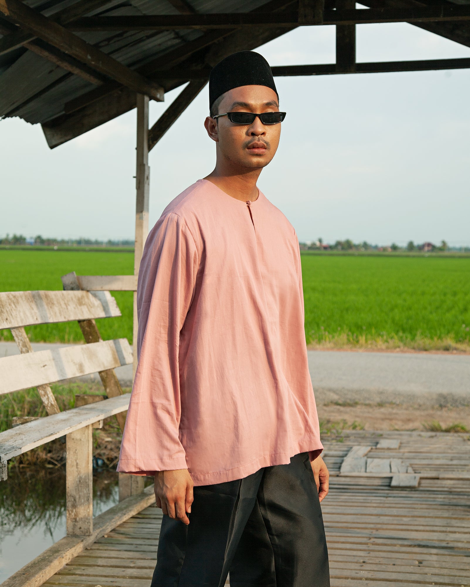 Baju Melayu Pankou (Blush)