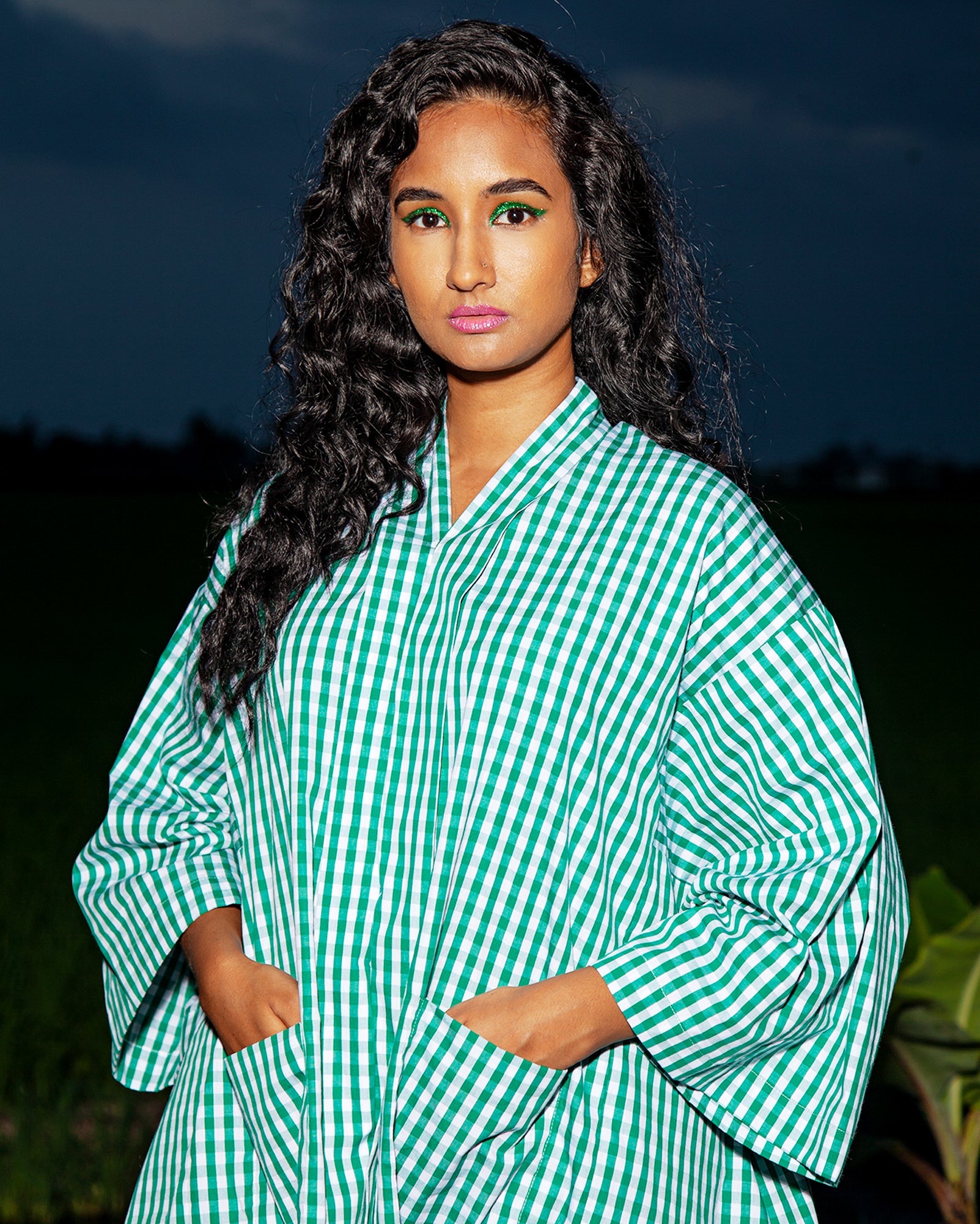 Kebarung Panjang Berpetak (Green)