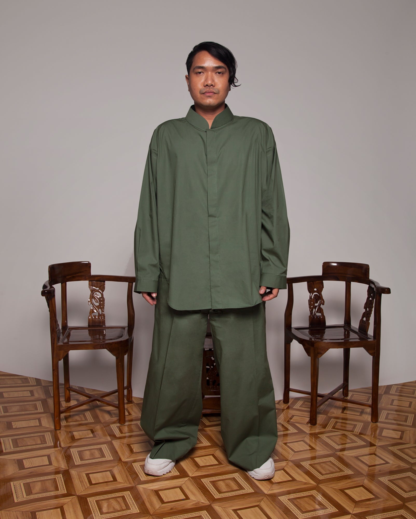Kemeja Melayu Oversaiz (Sage)